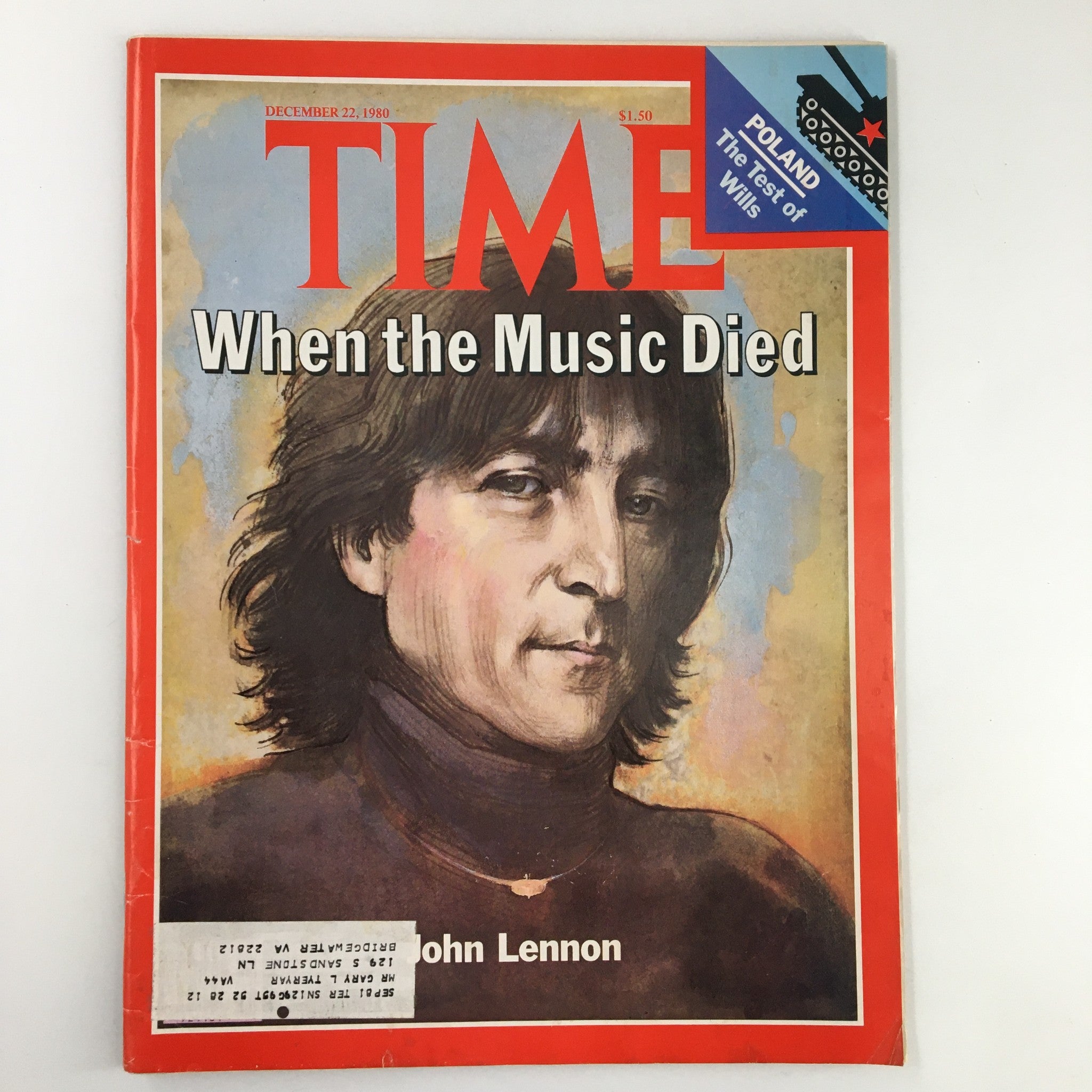 VTG Time Magazine December 22 1980 John Lennon When The Music Died