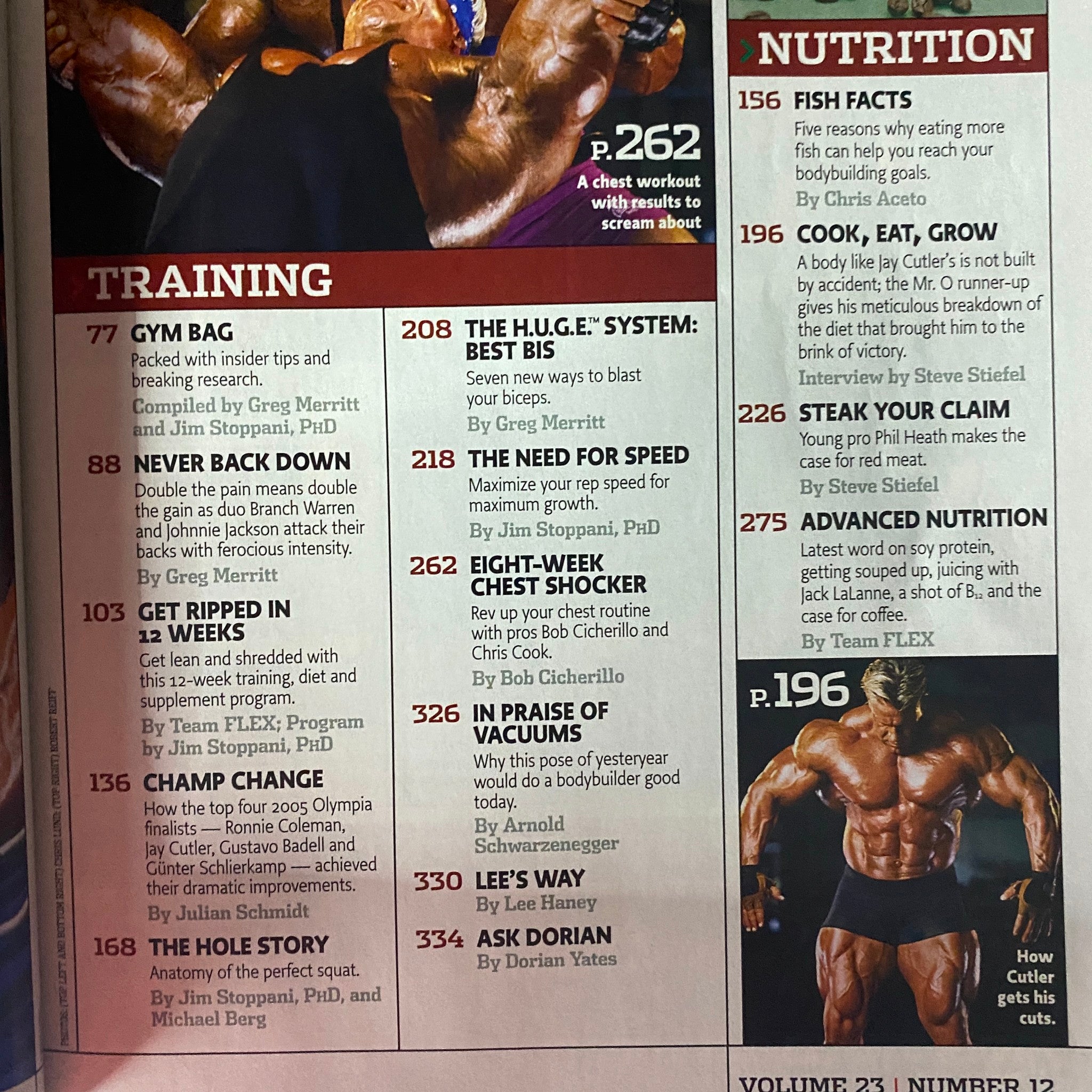 Flex Magazine February 2006 Vol 23, Num 12 Johnnie Jackson w Poster No Label