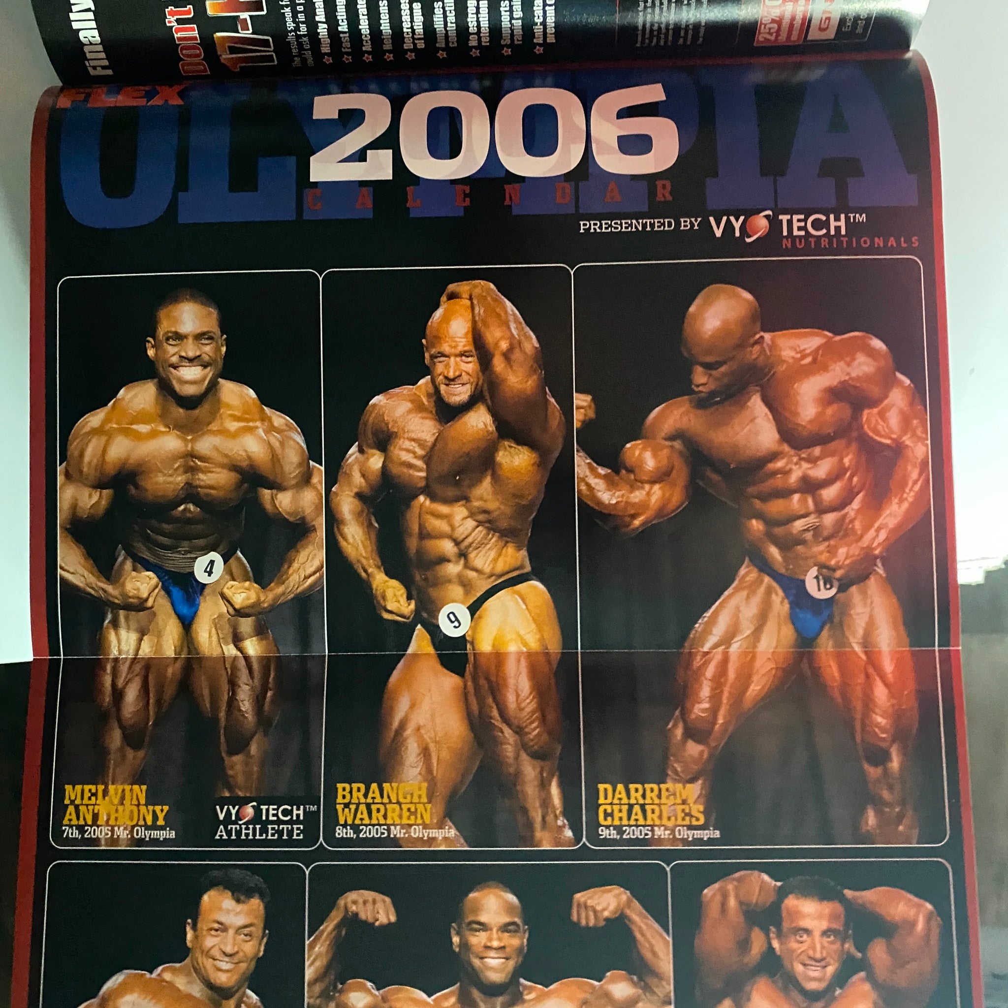 Flex Magazine February 2006 Vol 23, Num 12 Johnnie Jackson w Poster No Label