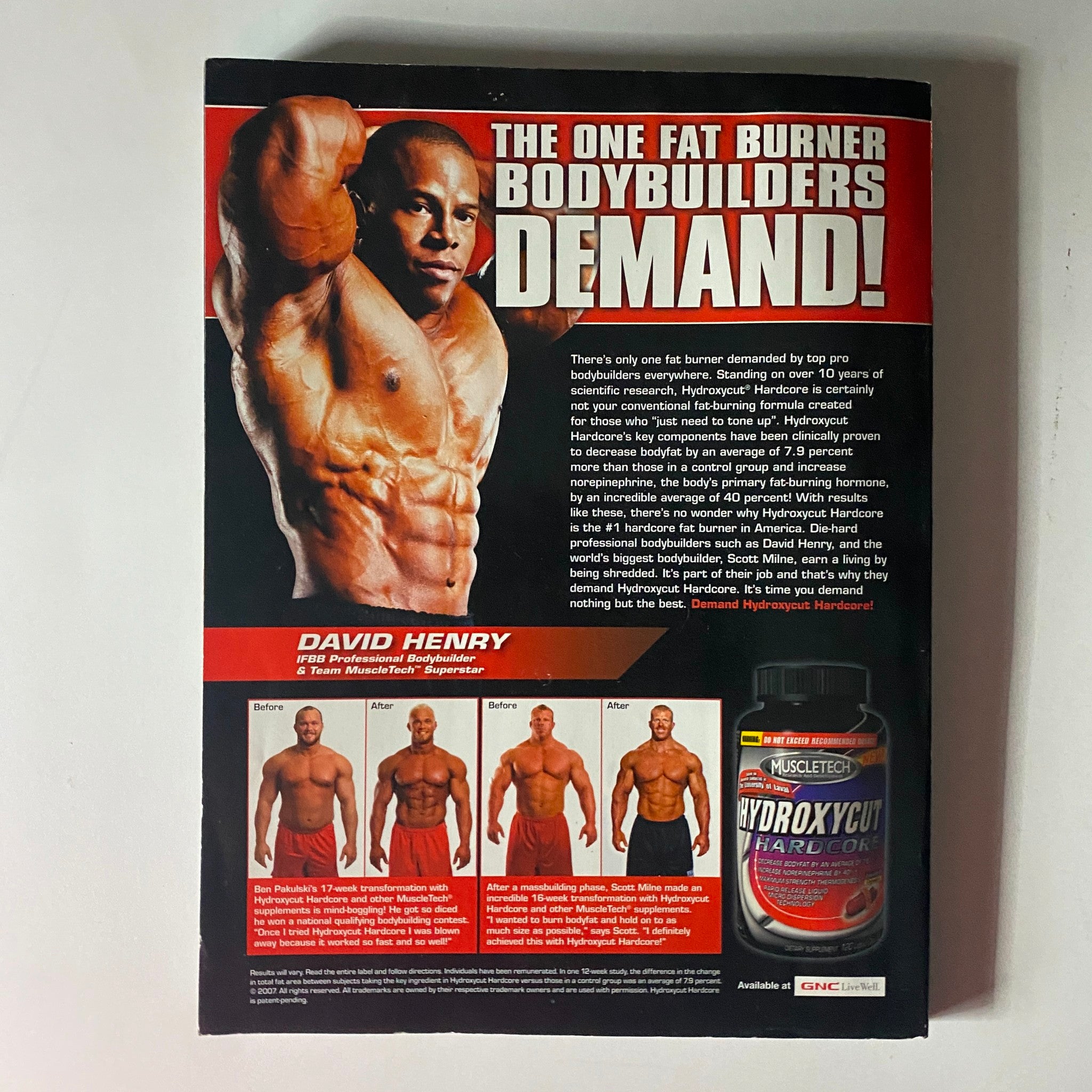 Flex Magazine February 2007 Arnold Schwarzenegger w Poster No Label