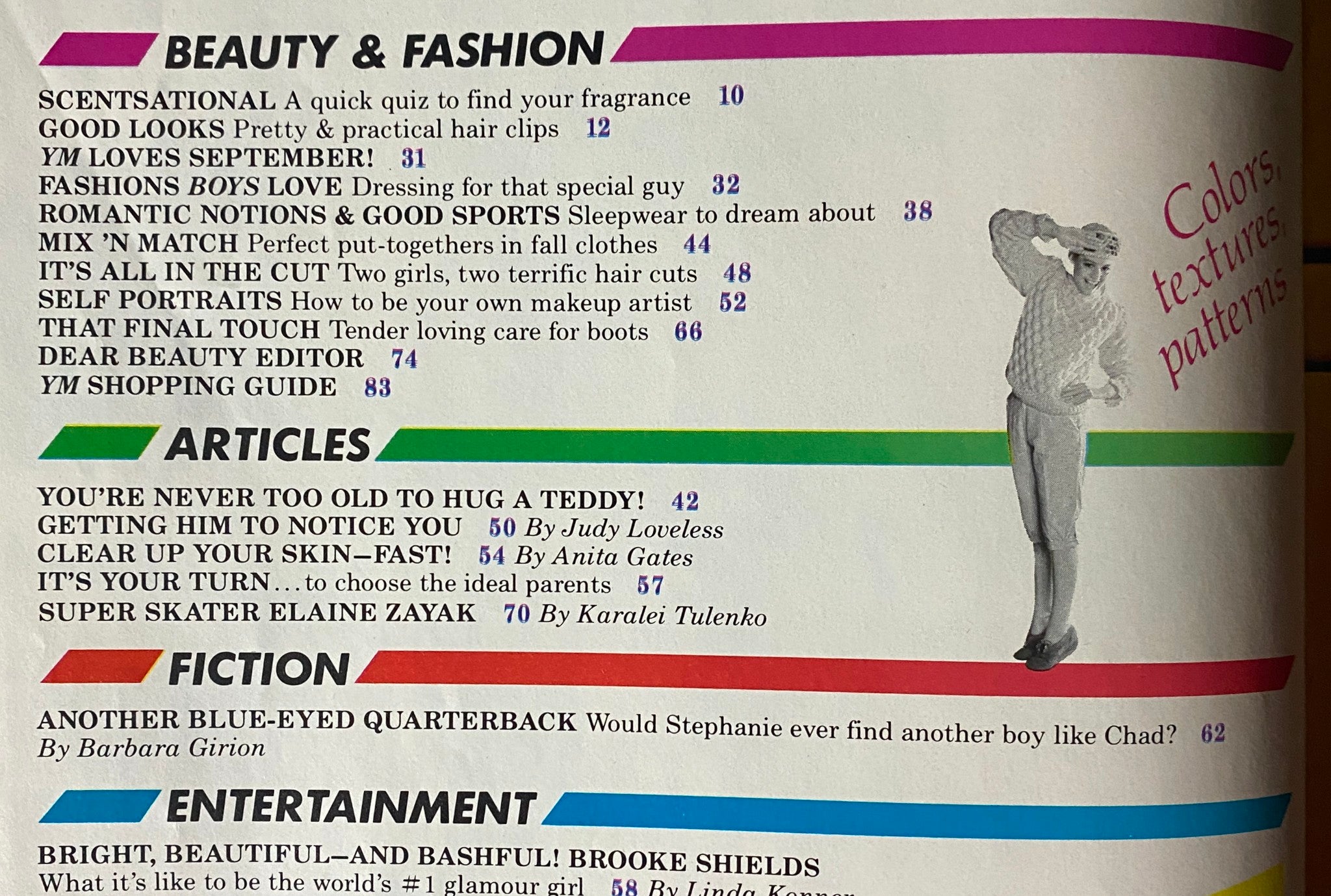 Young Miss Magazine September 1981 Another Blue-Eyed Quarterback