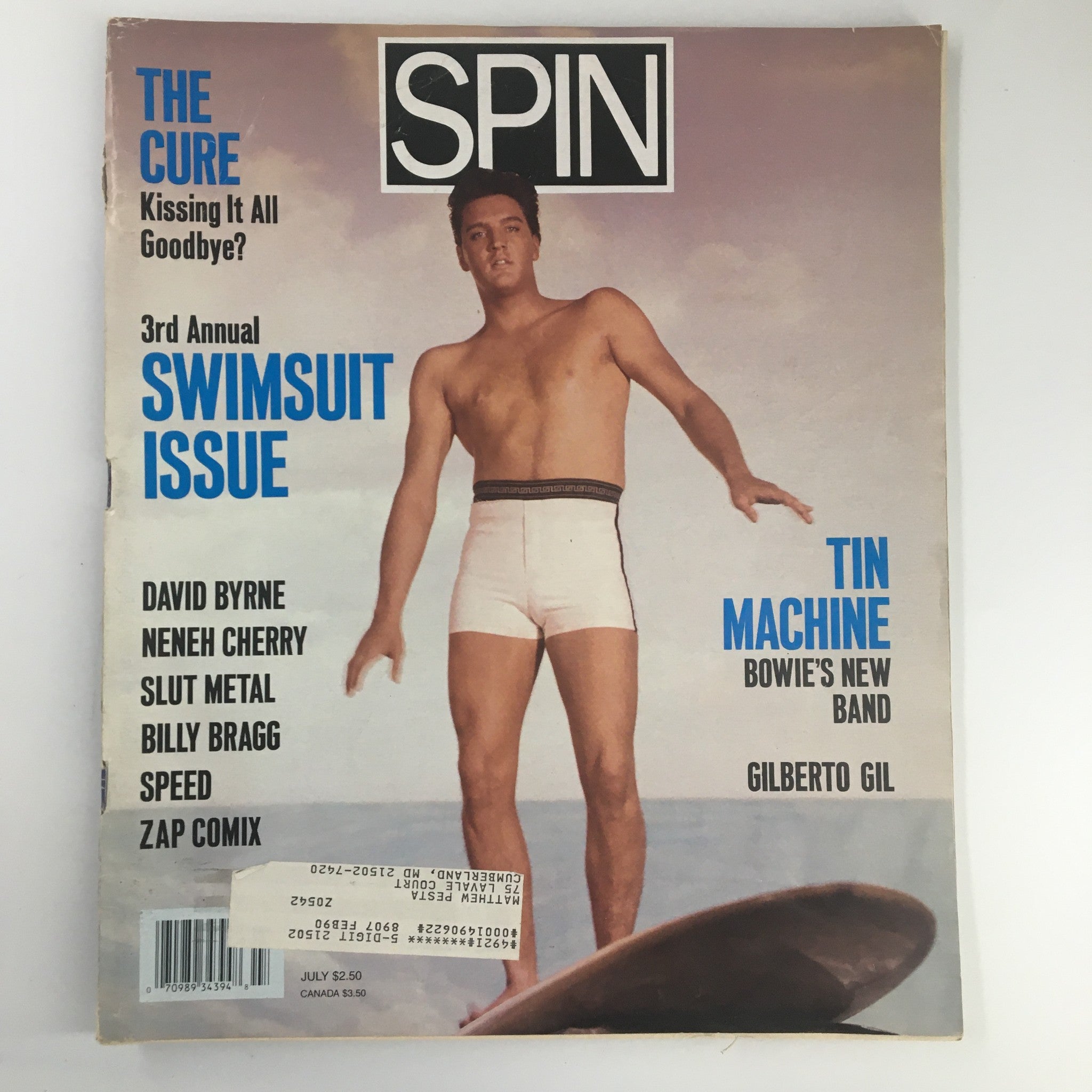 VTG Spin Magazine July 1989 Vol 5 #4 Elvis Presley, The Cure & David Byrne