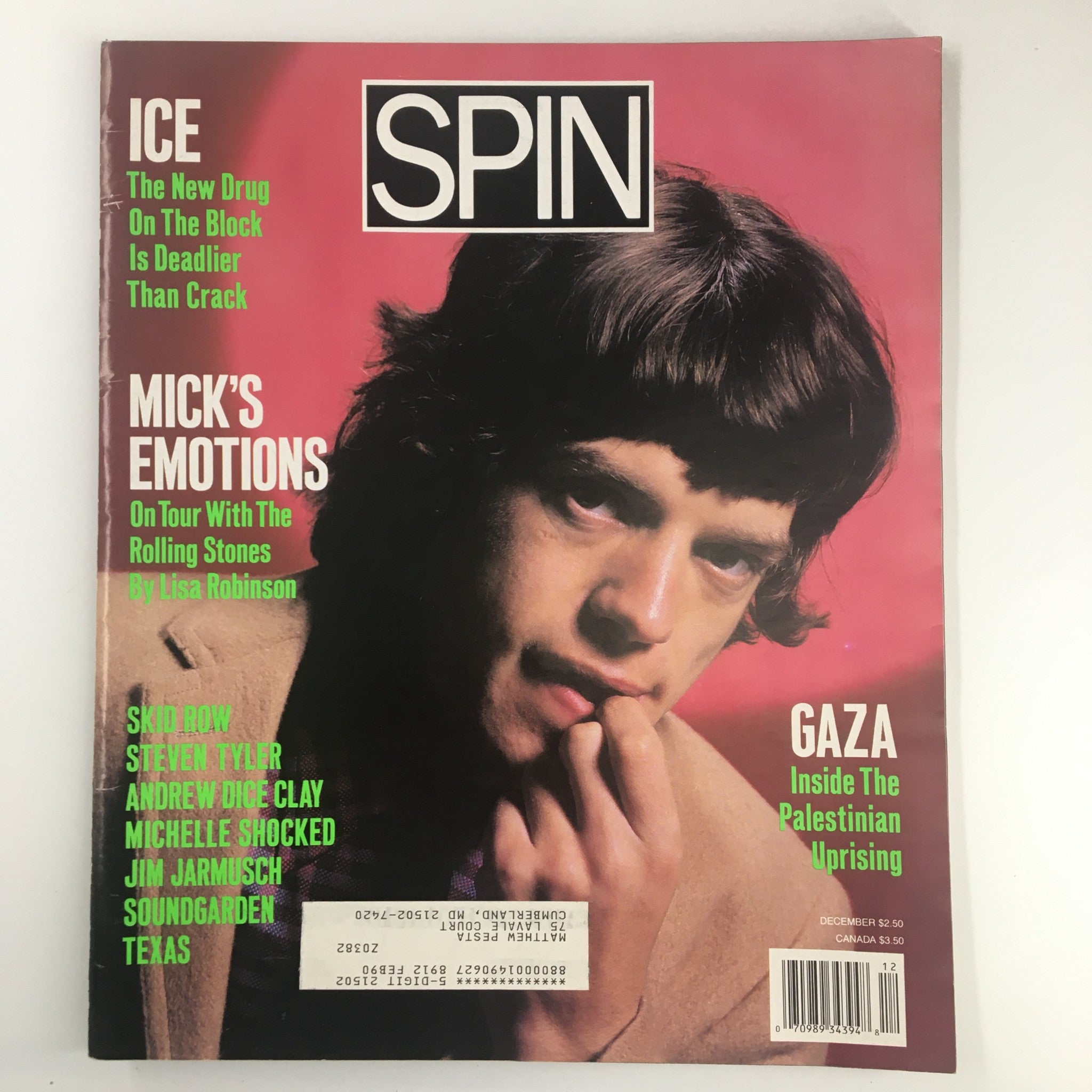 VTG Spin Magazine December 1989 Vol 5 #9 Mick Jagger On Tour with Rolling Stones