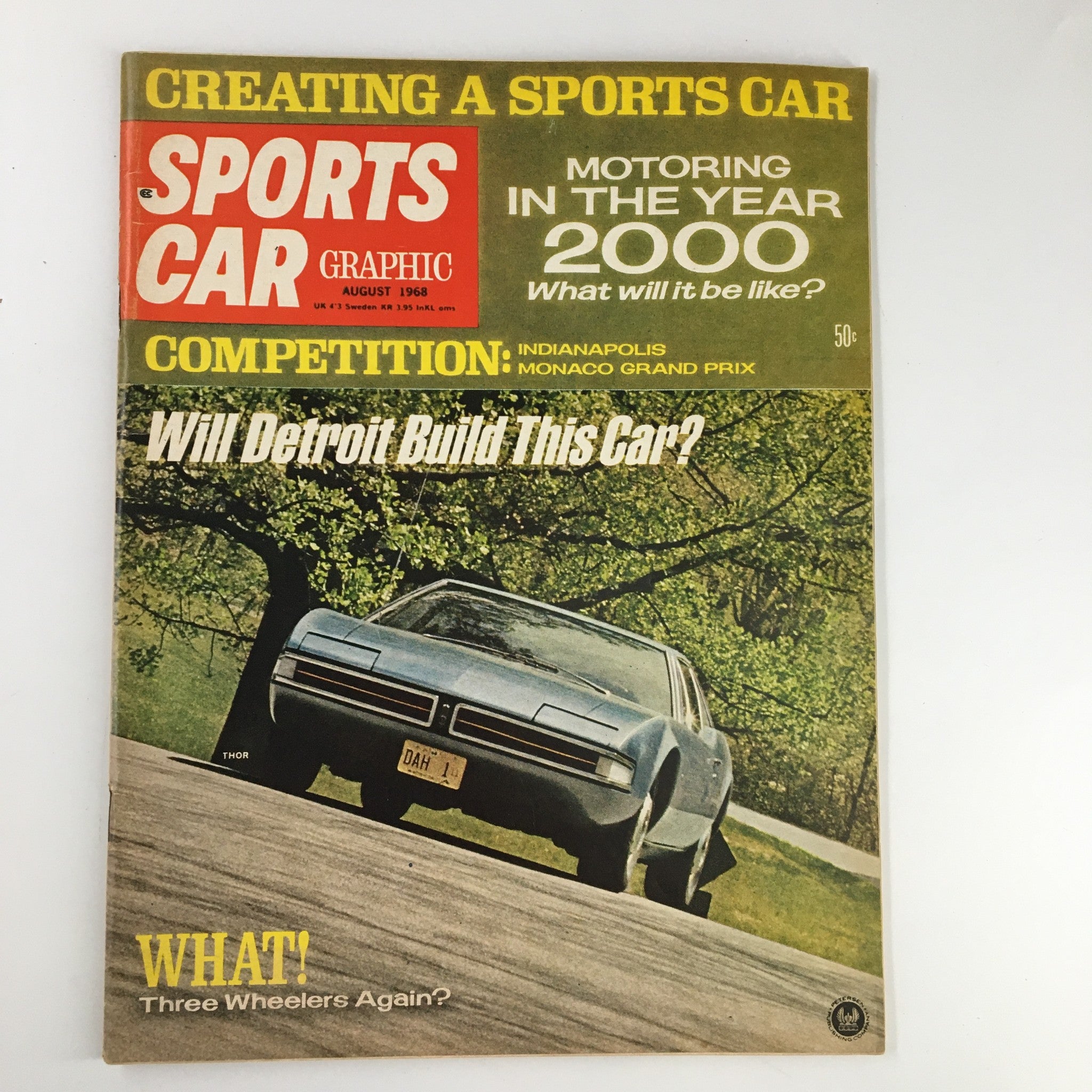 VTG Sports Car Graphic Magazine August 1968 Creating a Sports Car No Label