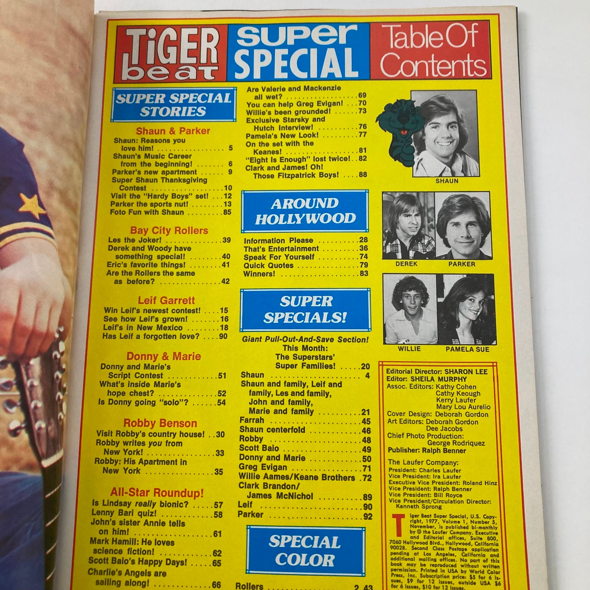 VTG Tiger Beat Super Special 1977 #5 Farrah Fawcett and Shaun Cassidy No Label