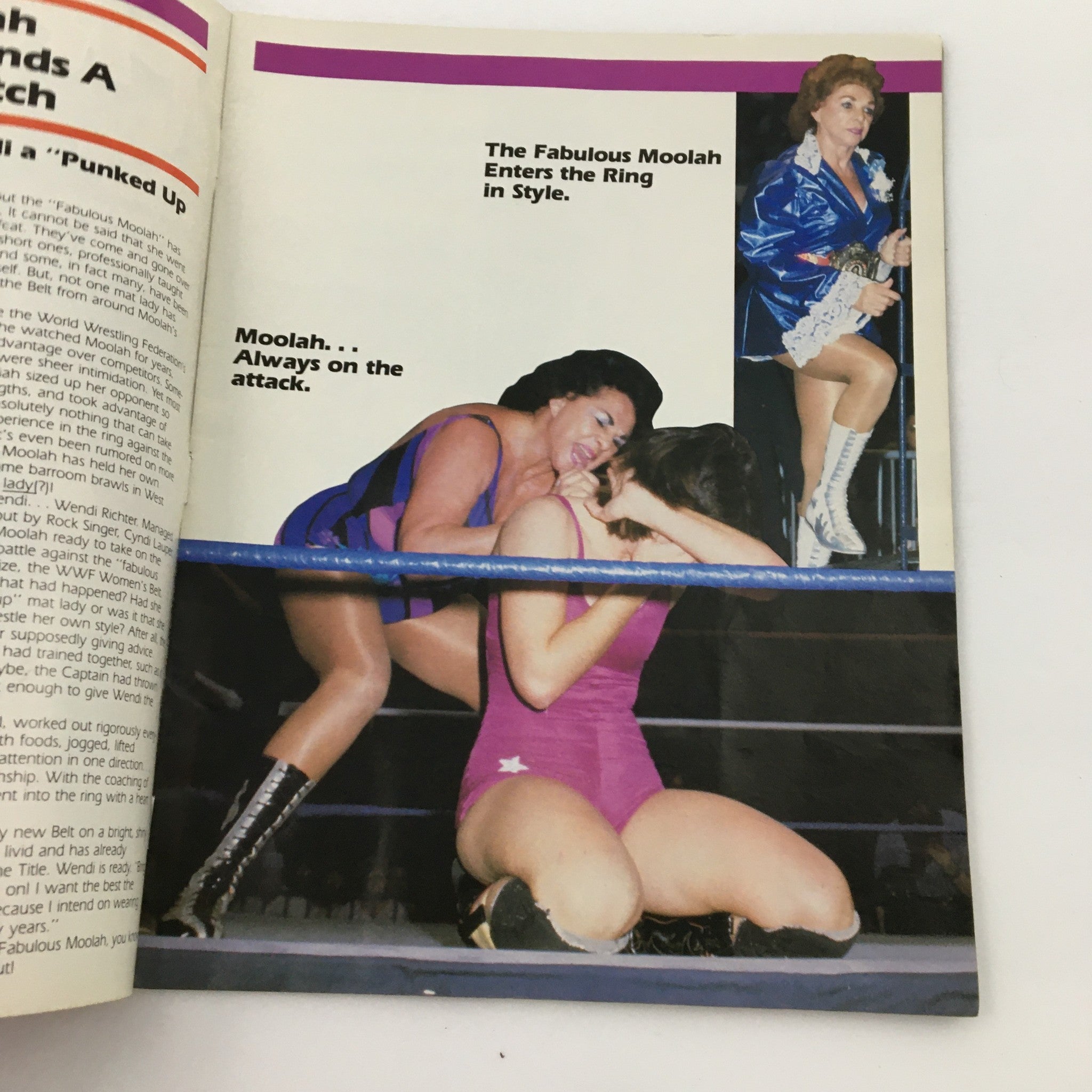 WWF Program August 1984 Wendy Richter & Cindy Lauper & Hulk Hogan Event Matches