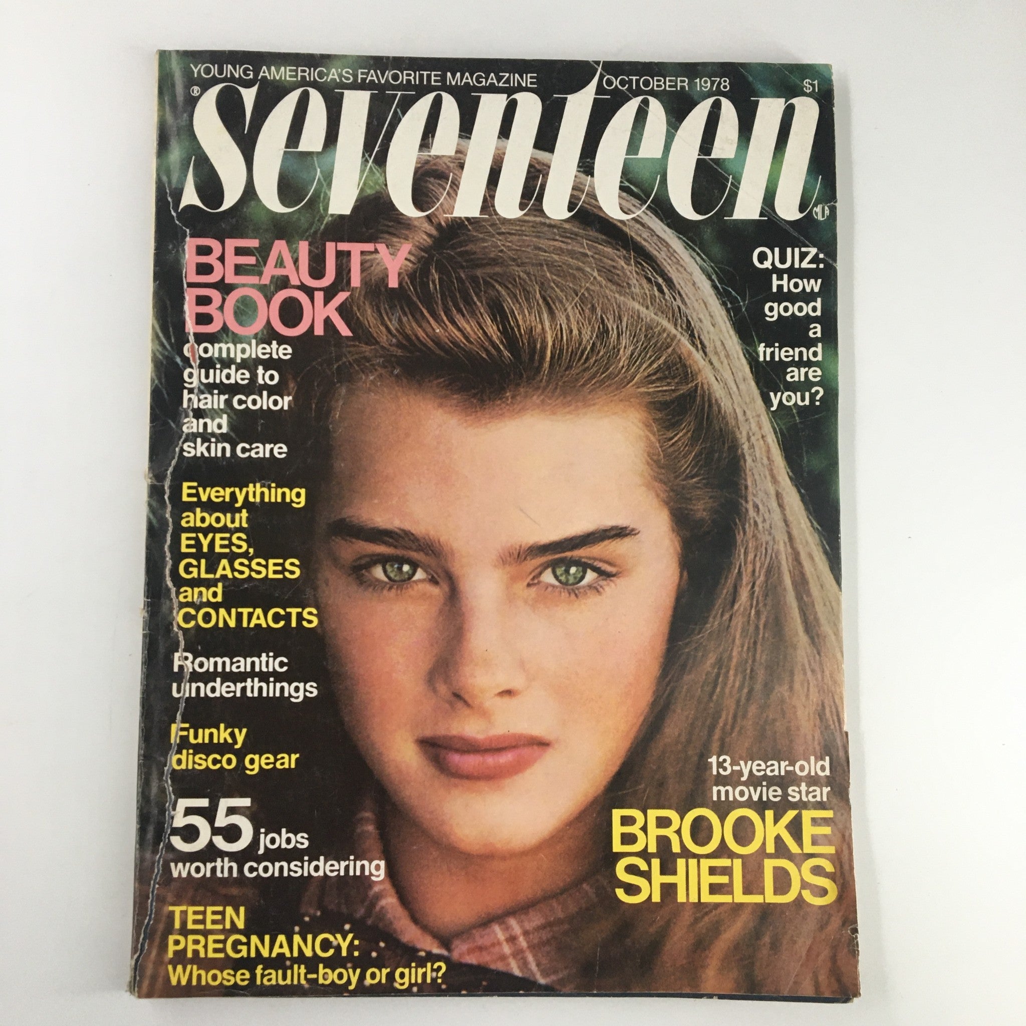 VTG Seventeen Magazine October 1978 13-Year-Old Brooke Shields No Label