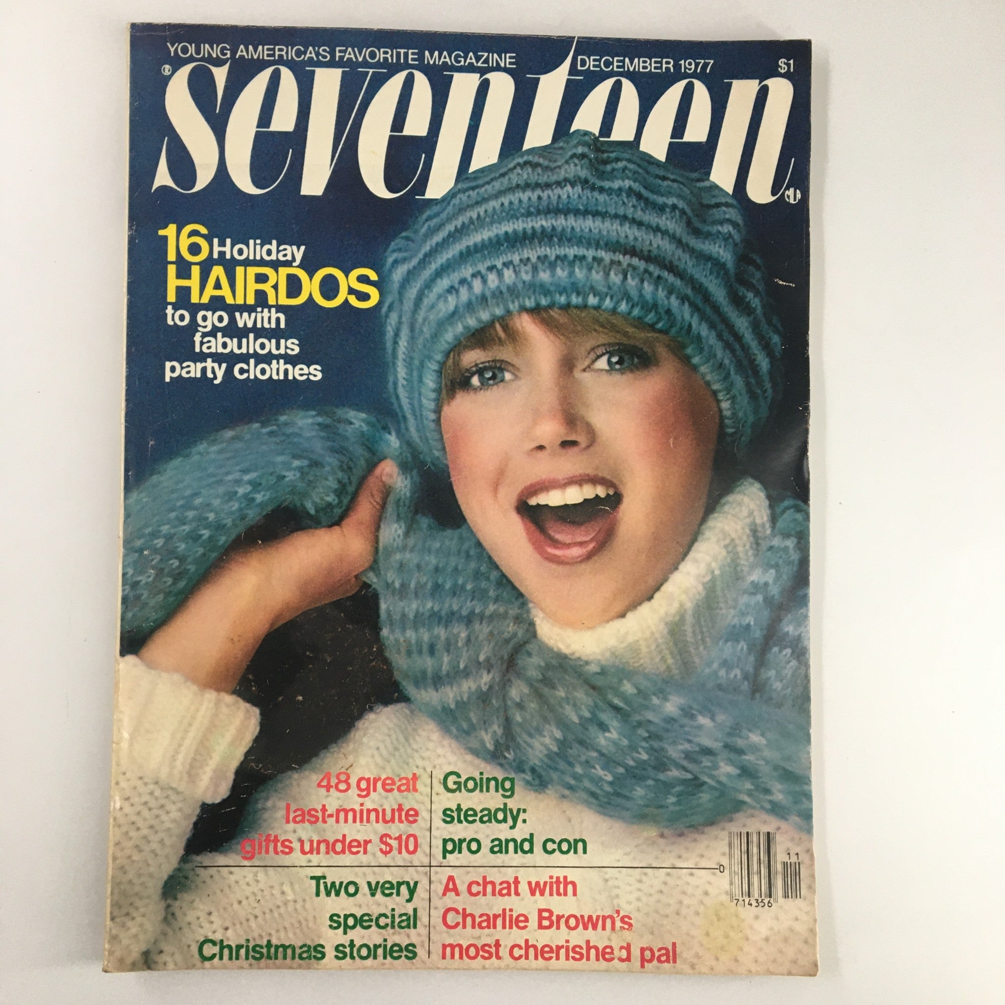 VTG Seventeen Magazine December 1977 Charlie Brown's Most Cherished Pal No Label