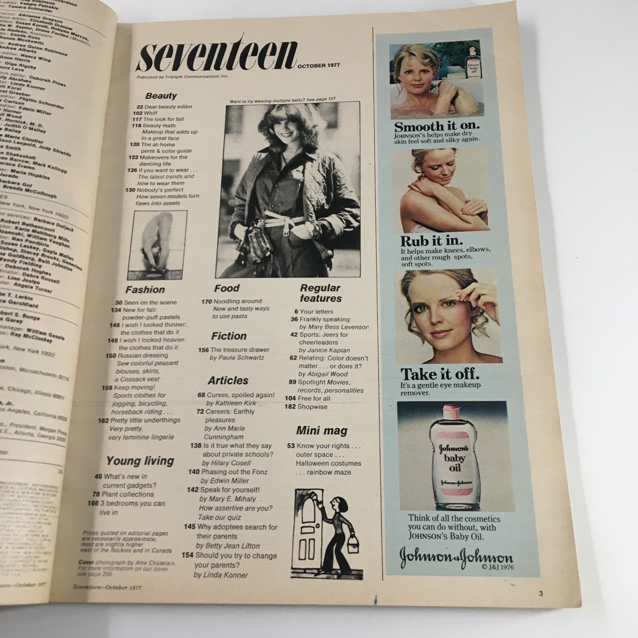 VTG Seventeen Magazine October 1977 The Truth About Private Schools No Label