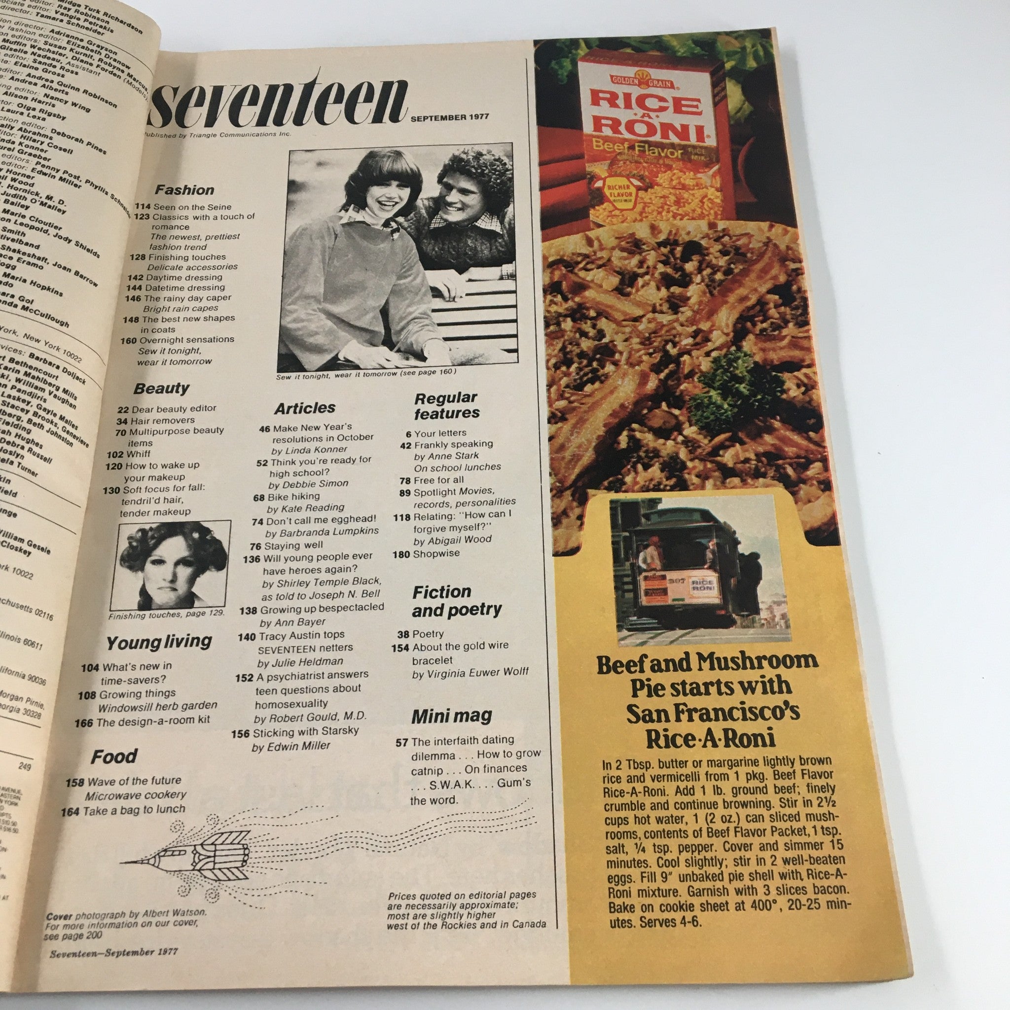 VTG Seventeen Magazine September 1977 Teen Question About Homosexuality No Label