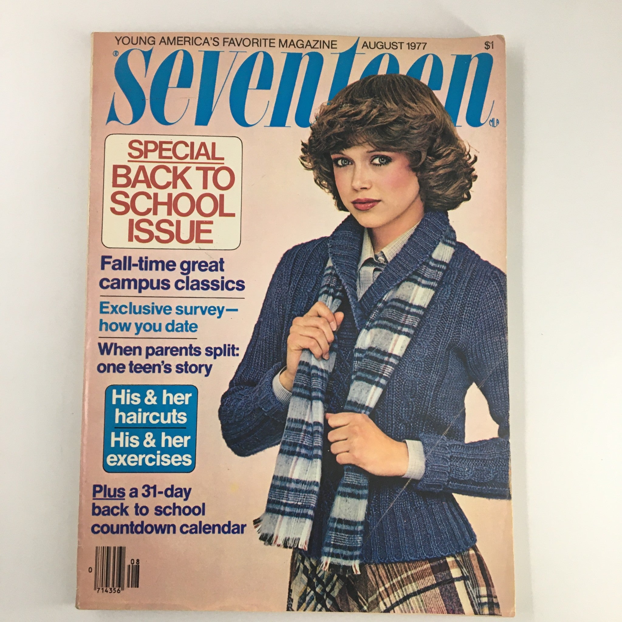 VTG Seventeen Magazine August 1977 When Parent's Slip One Teen's Story No Label