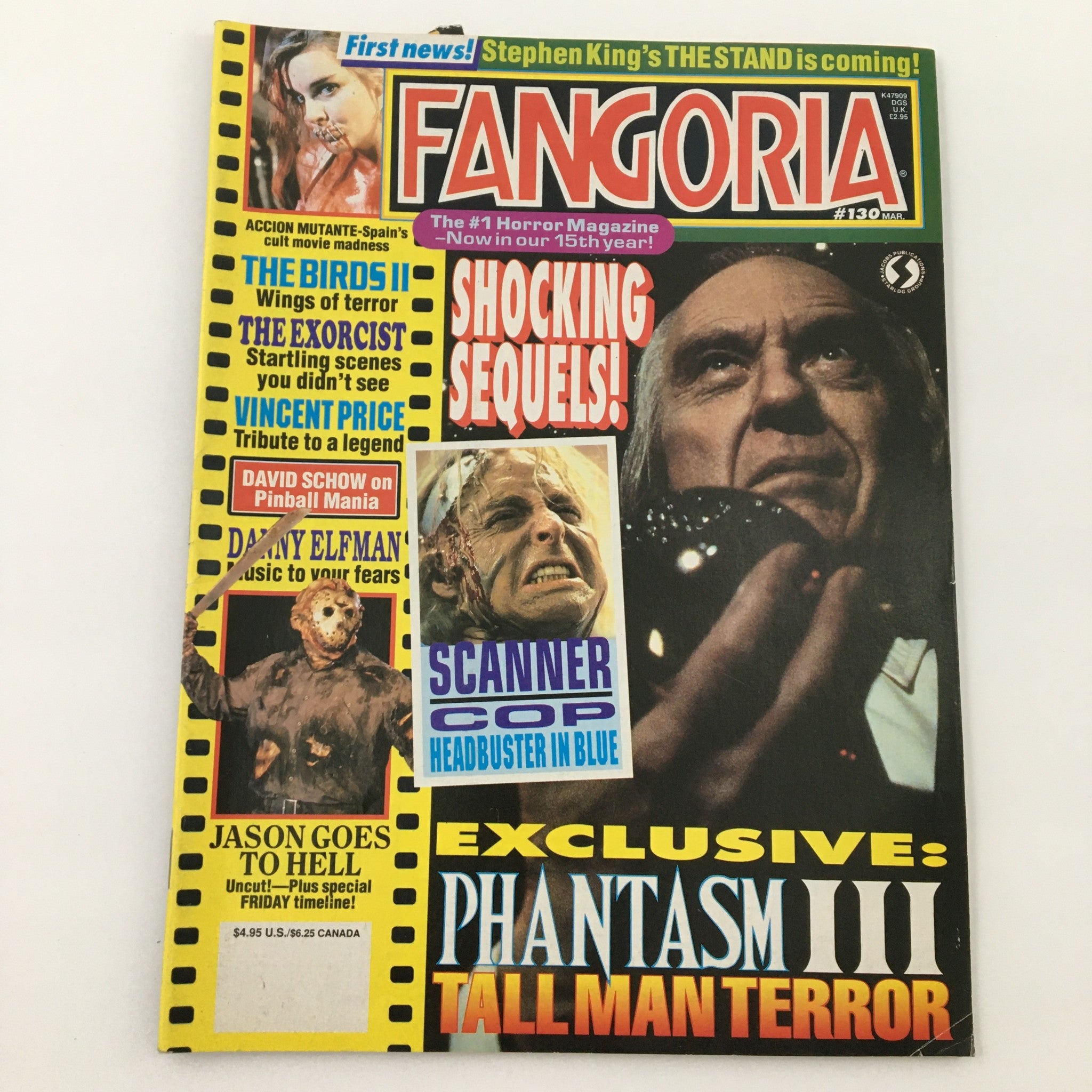 Fangoria Magazine March 1994 #130 Reggie Bannister, Danny Elfman & Vincent Price