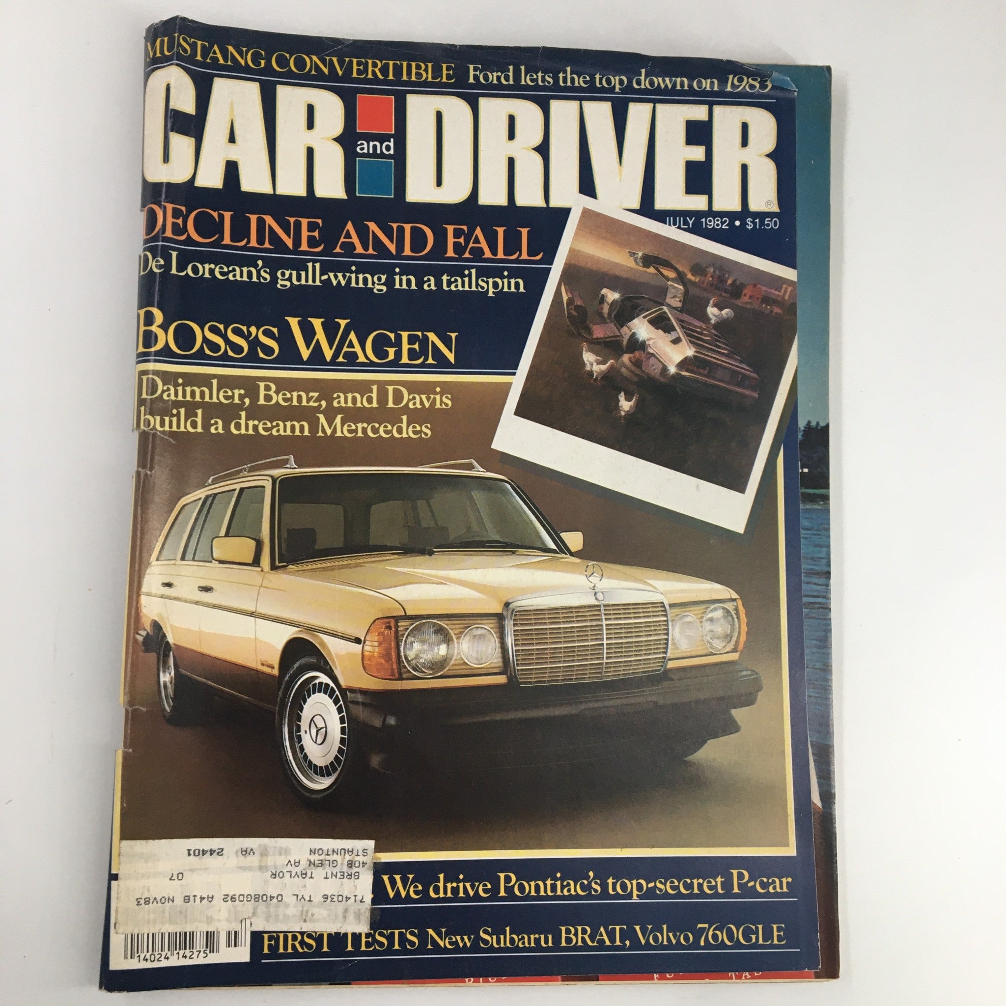 Car and Driver Magazine July 1982 Daimler, Benz & Davis Build A Dream Mercedes