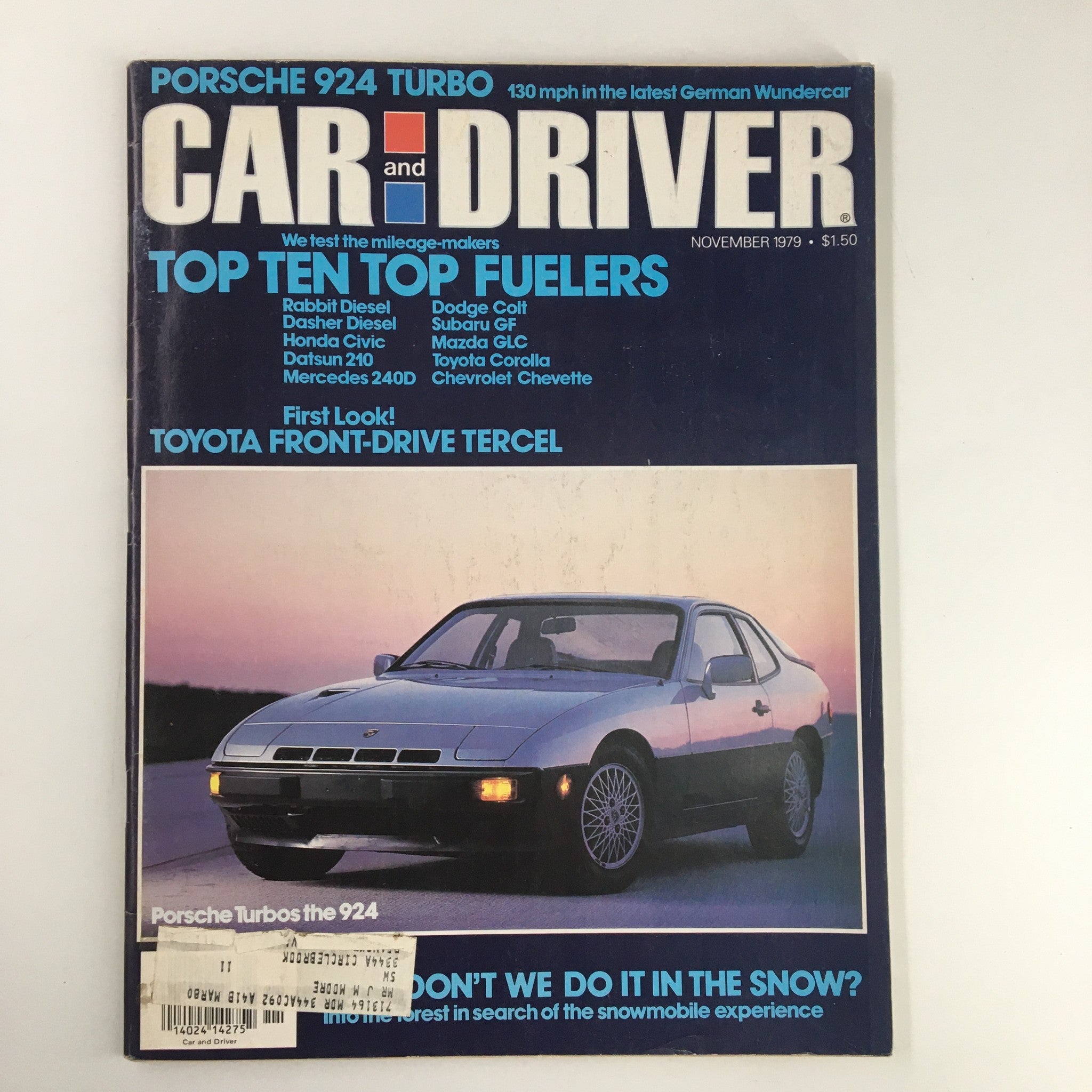 Car and Driver Magazine November 1979 Porsche 924 Turbo and Toyota Tercel