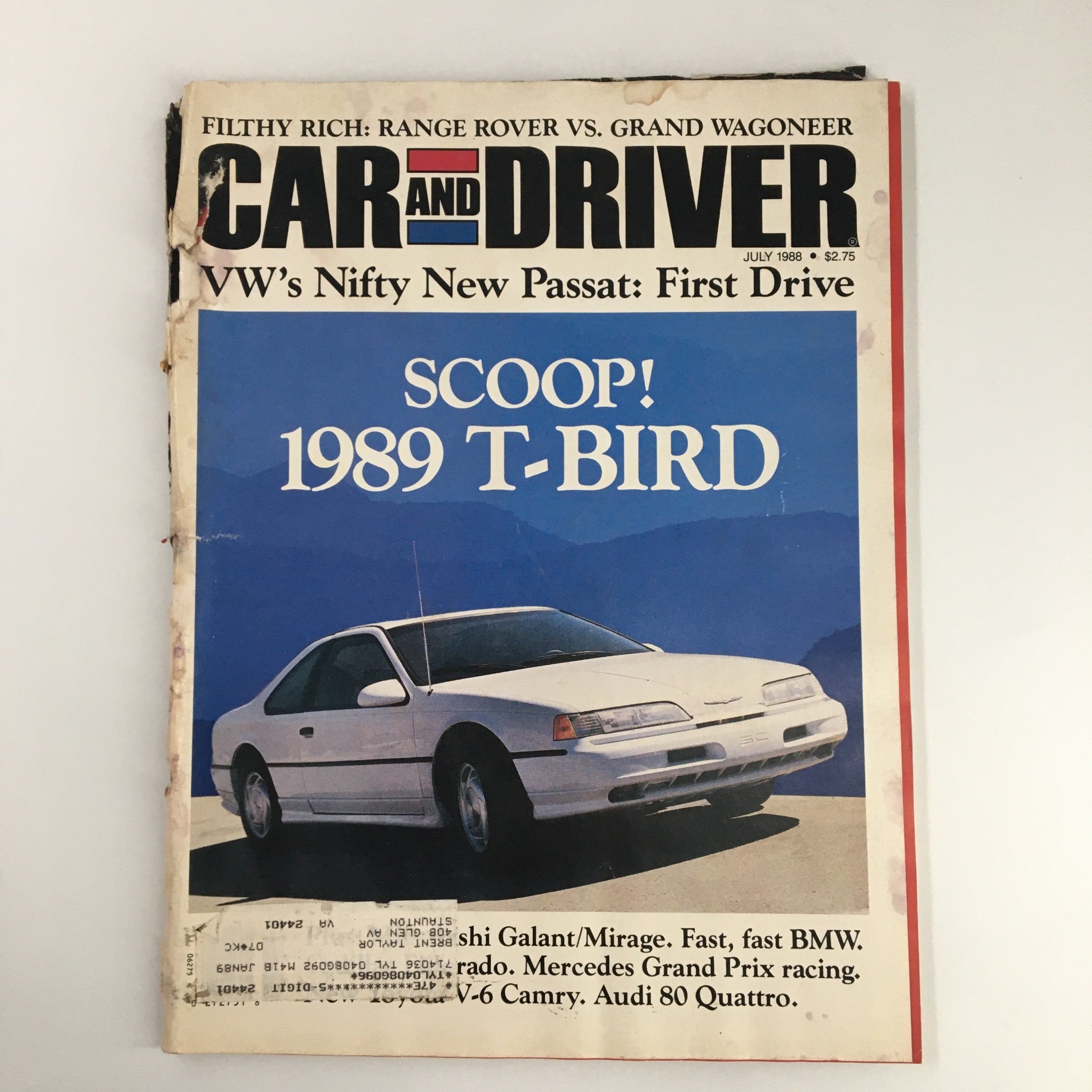 Car and Driver Magazine July 1988 Volkswagen's Nifty New Passat First Drive