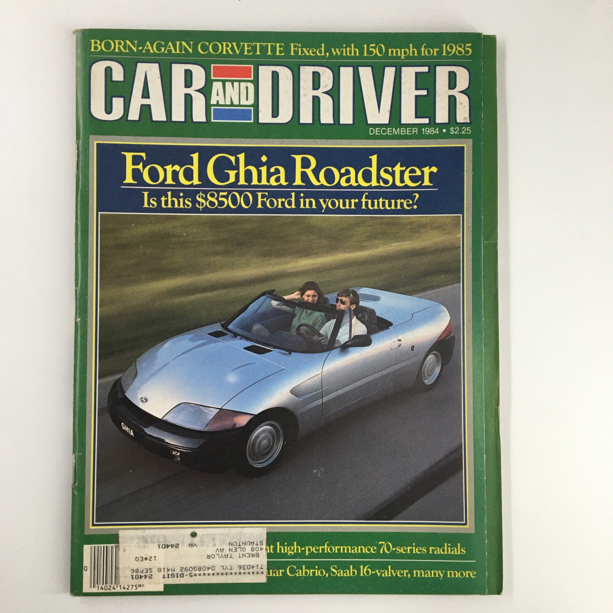 Car and Driver Magazine December 1984 Ford Ghia Roadster in Your Future?