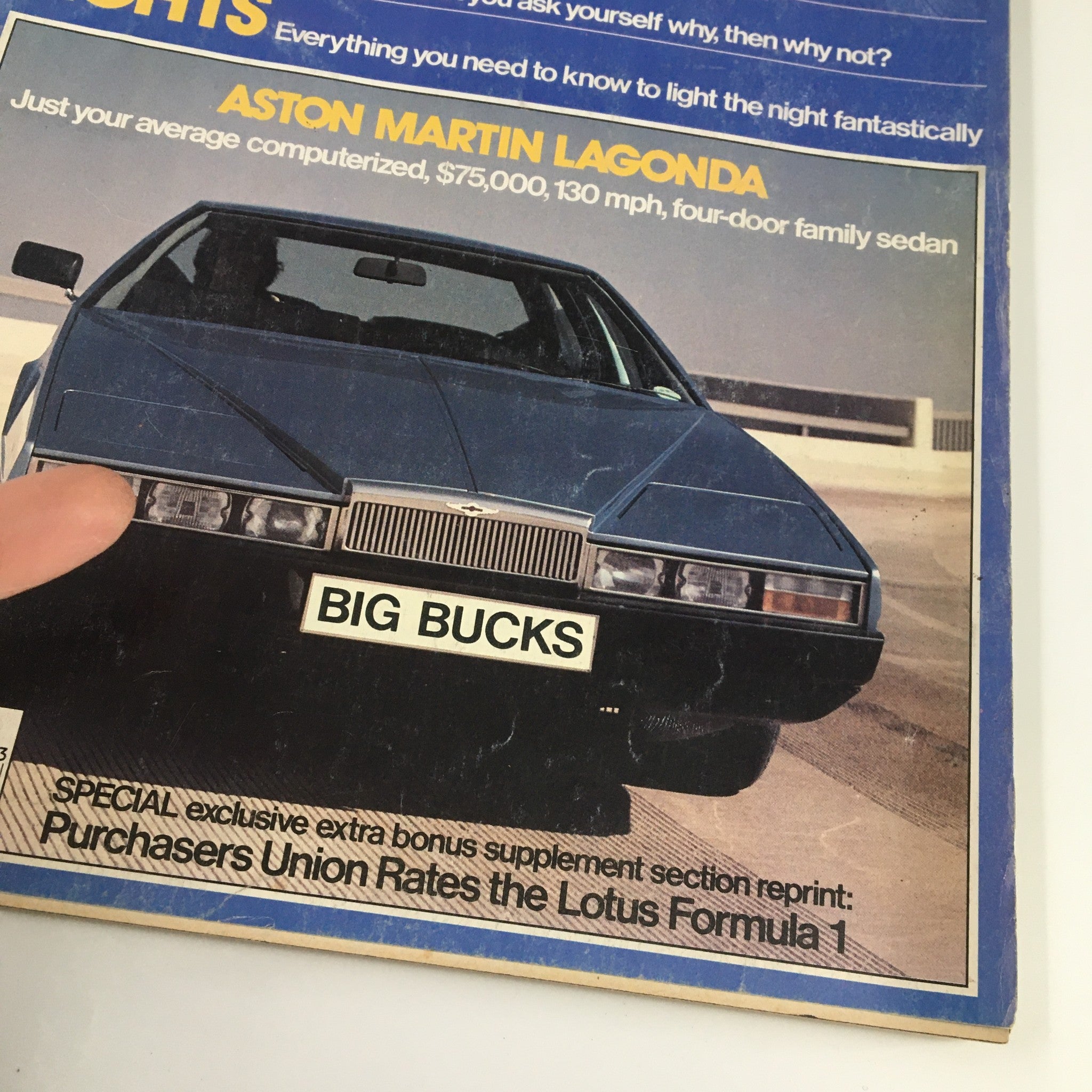 Car and Driver Magazine March 1979 Aston Martin Lagonda & Honda Accord No Label