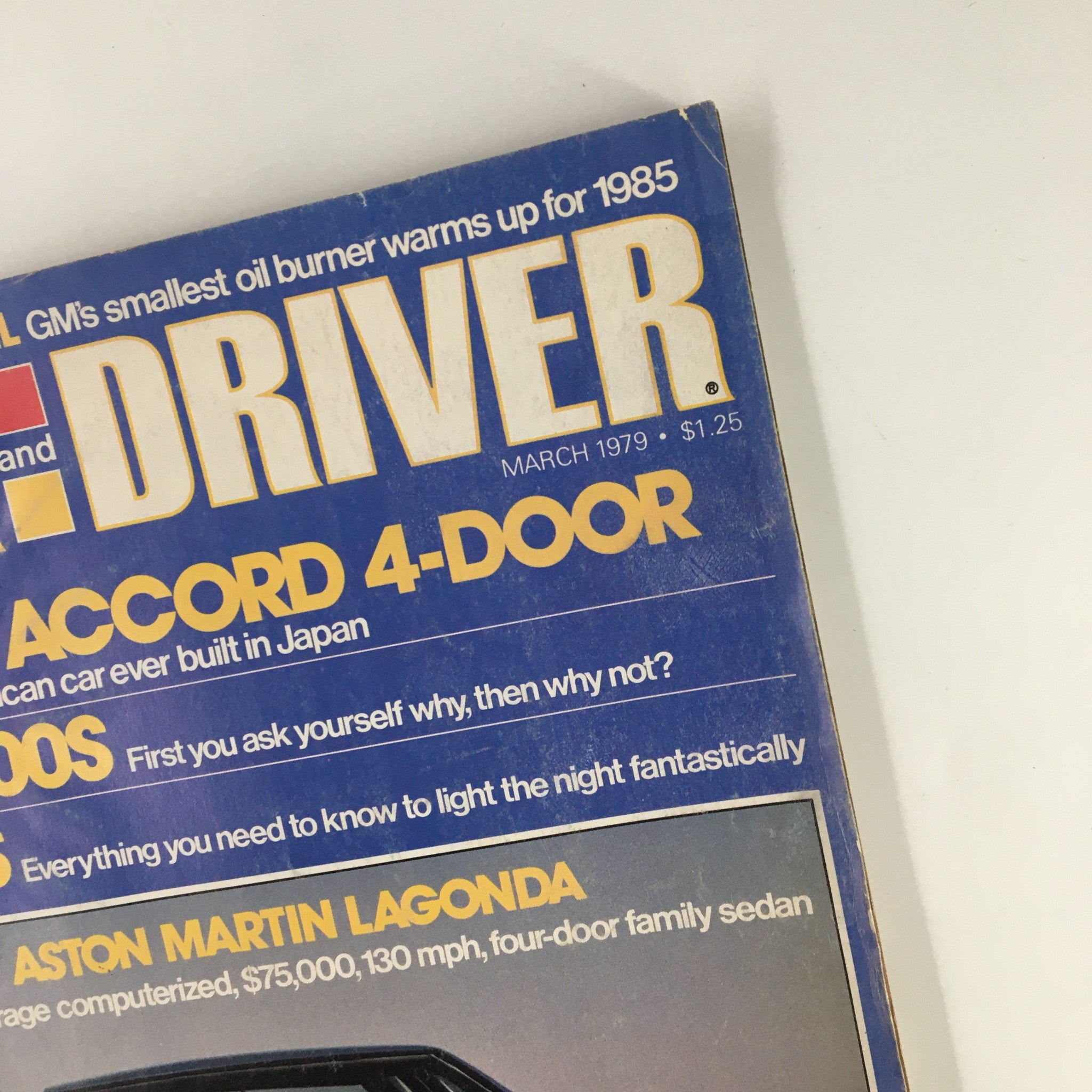 Car and Driver Magazine March 1979 Aston Martin Lagonda & Honda Accord No Label