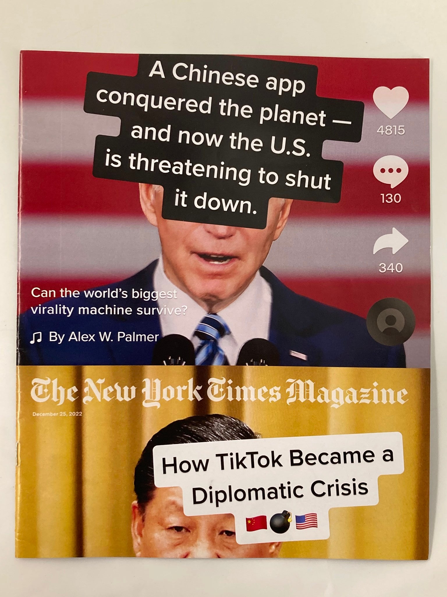 The New York Times Magazine December 25 2022 Tiktok Conquered Planet No Label