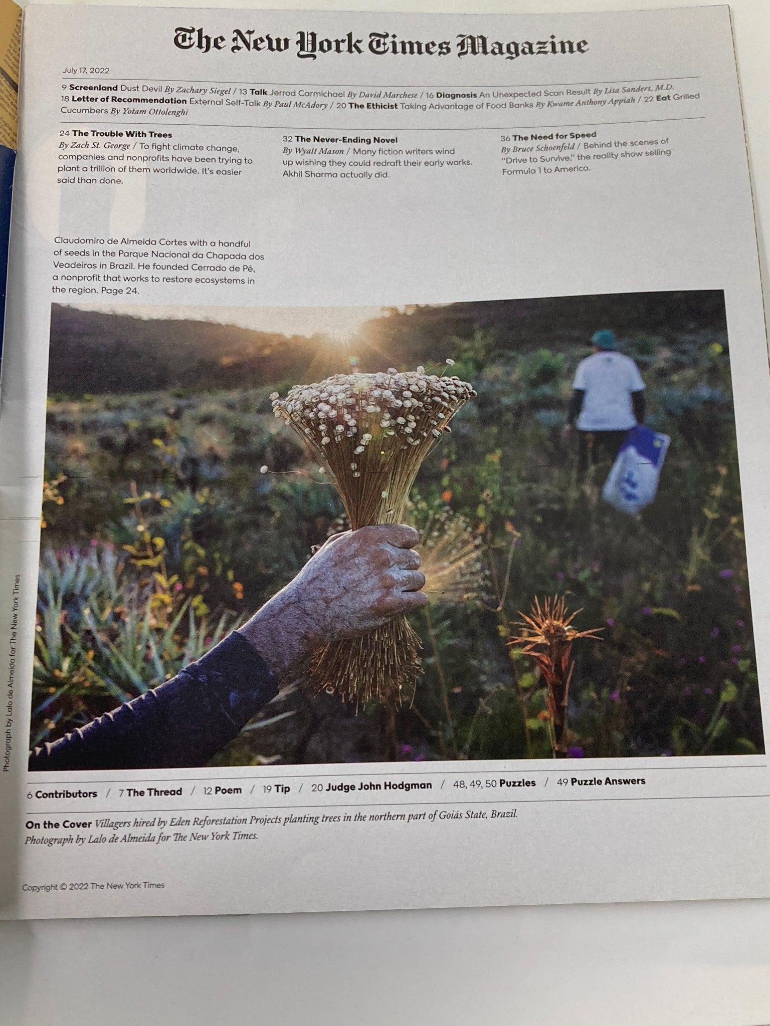 The New York Times Magazine July 17 2022 Projects Planting Trees No Label