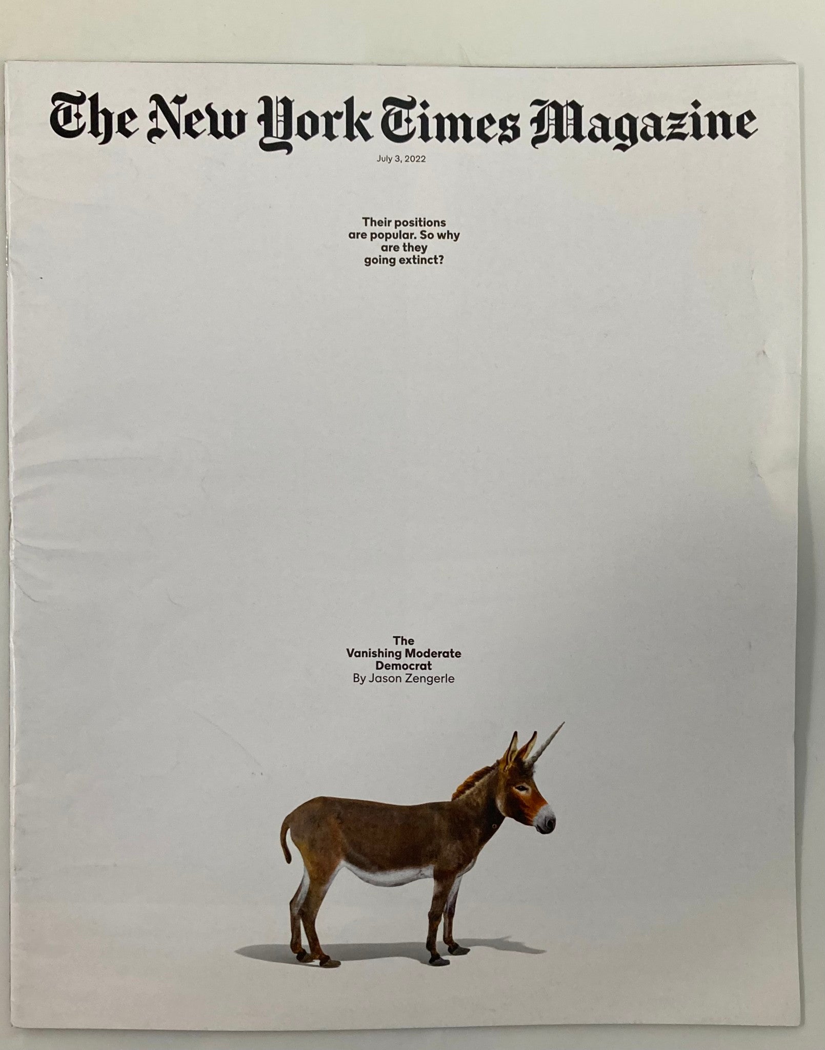 The New York Times Magazine July 3 2022 Vanishing Moderate Democrat No Label