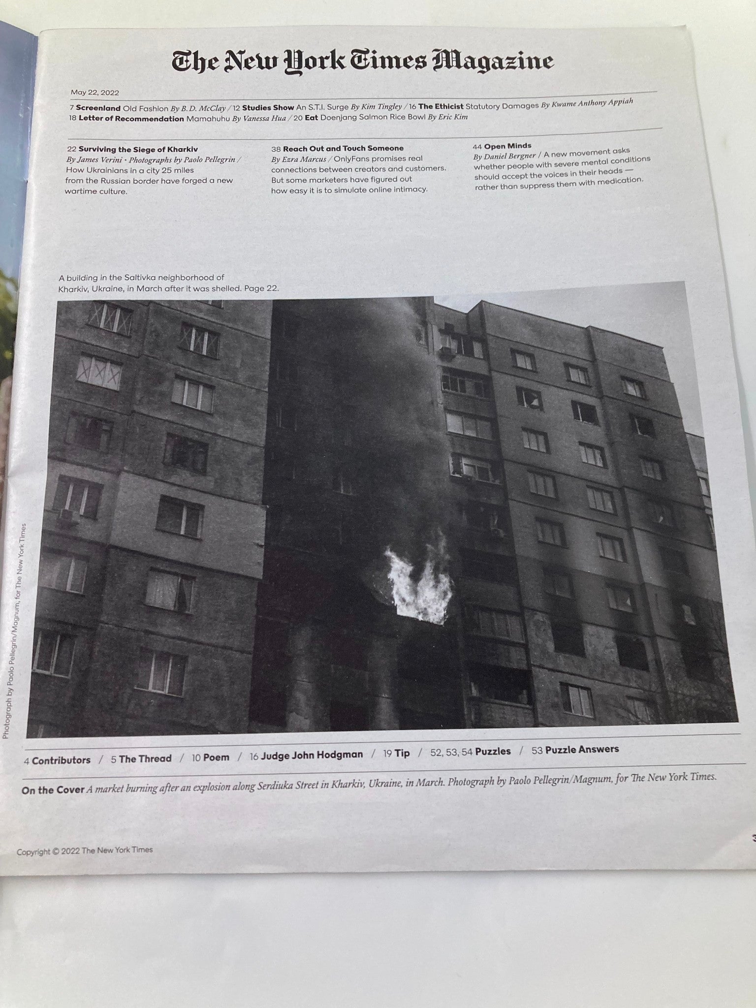 The New York Times Magazine May 22 2022 Surviving the Seige of Kharkiv No Label