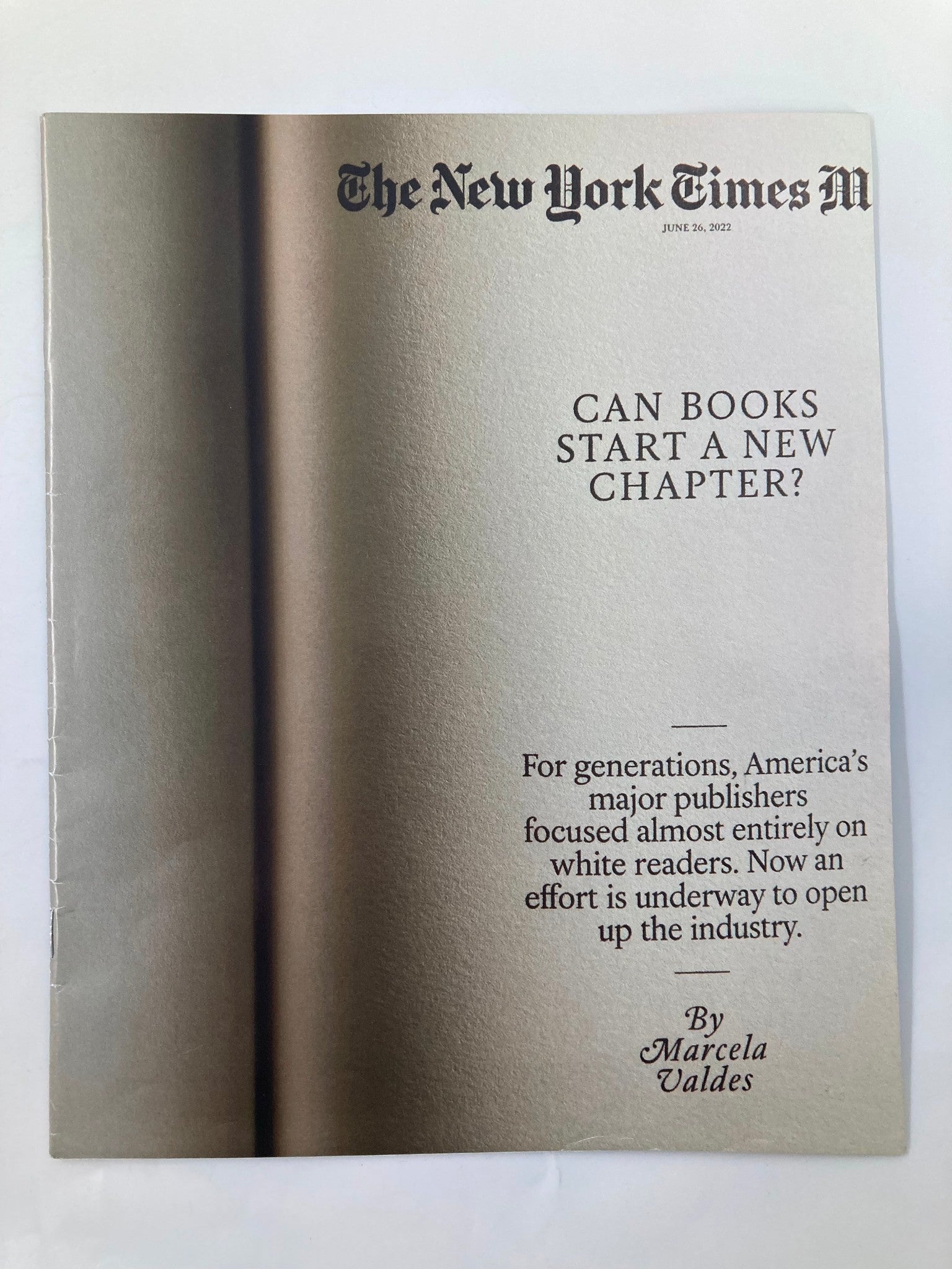 The New York Times Magazine June 26 2022 Book Can Start A New Chapter No Label