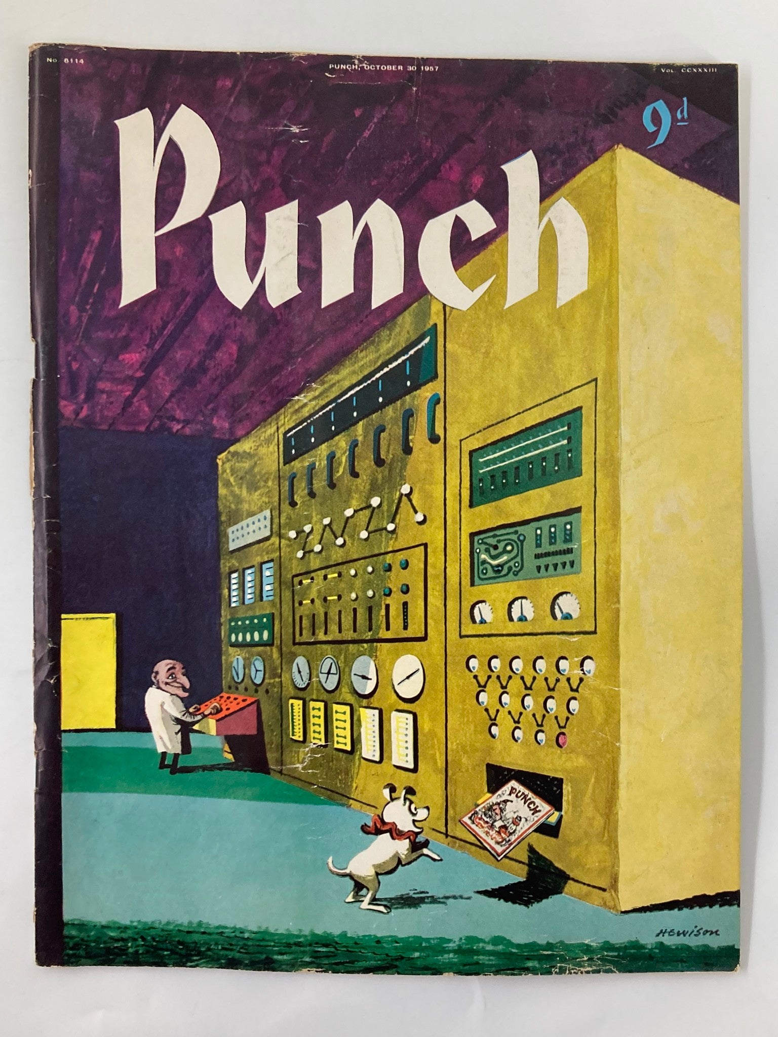 VTG Punch Magazine October 30 1957 New Era WWII Cartoon & Humour No Label