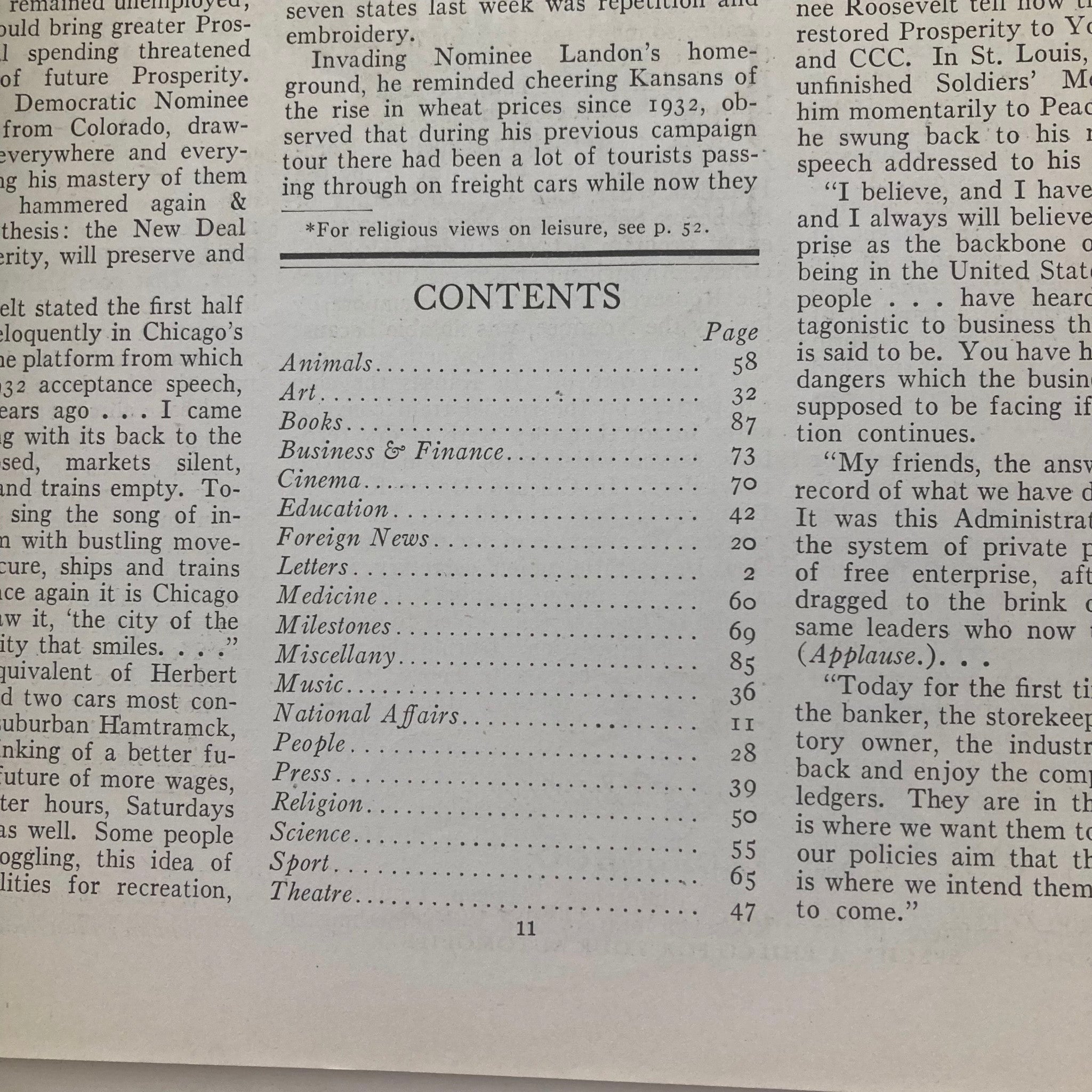 VTG Time Magazine October 26 1936 Vol 28 No. 17 U.S. Surgeon Thomas Parran Jr.