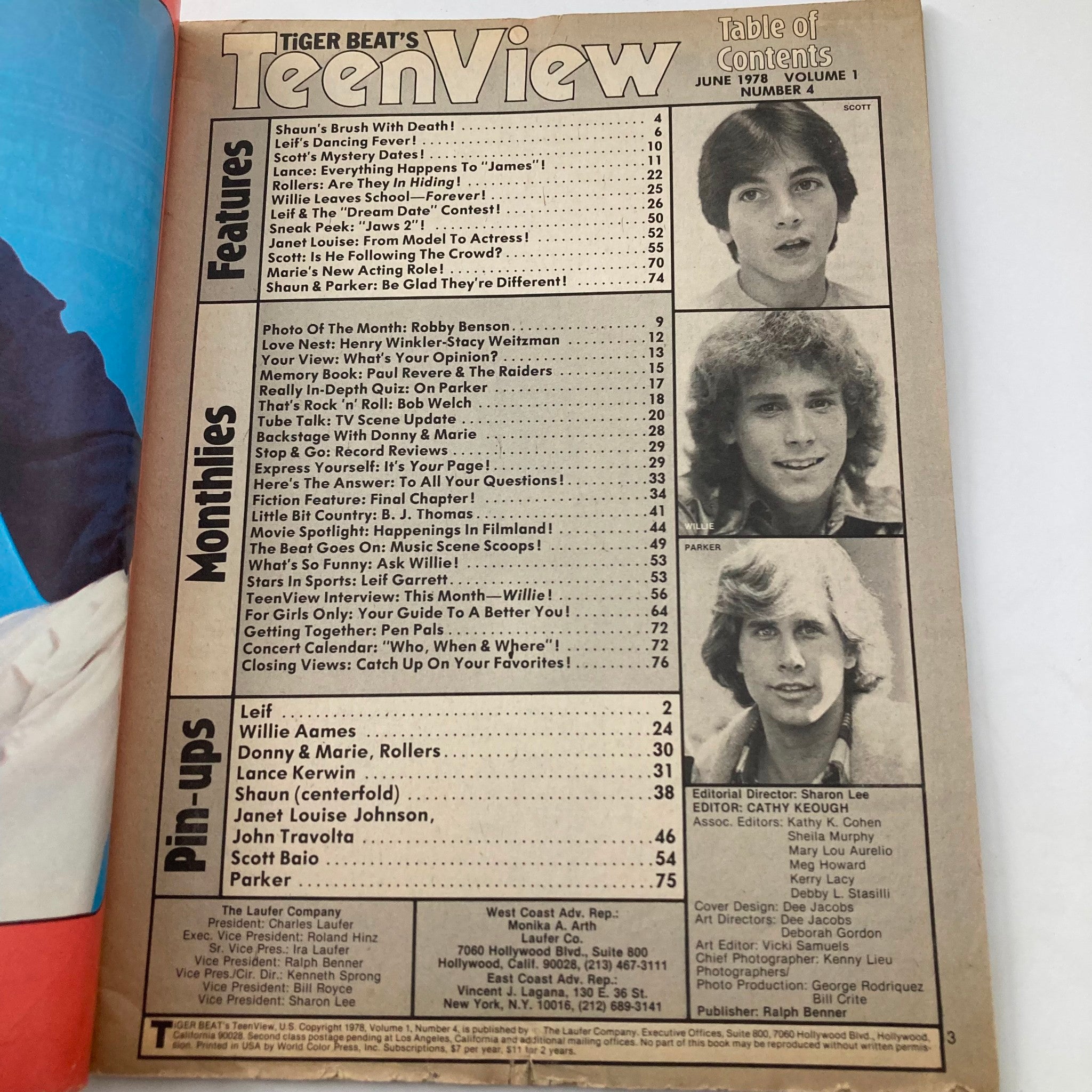 Tiger Beat's Teen View Magazine June 1978 Shaun Cassidy & Leif Garrett No Label