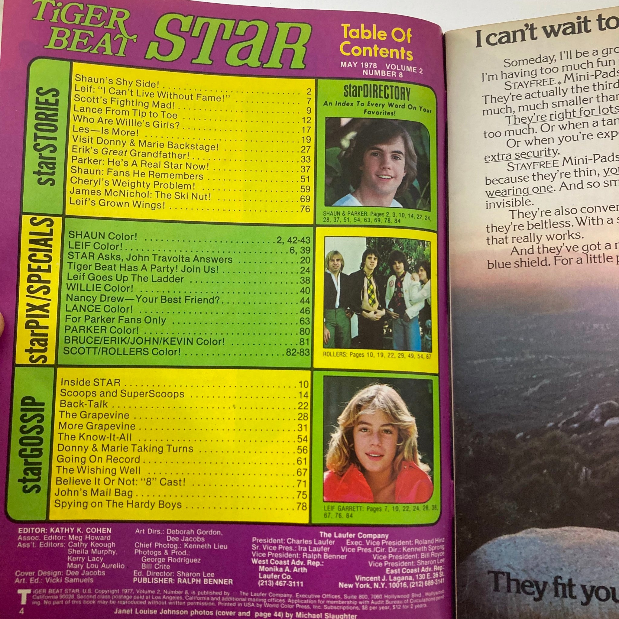 Tiger Beat Star May 1978 Shaun Cassidy, Parker Stevenson, Scott Baio No Label