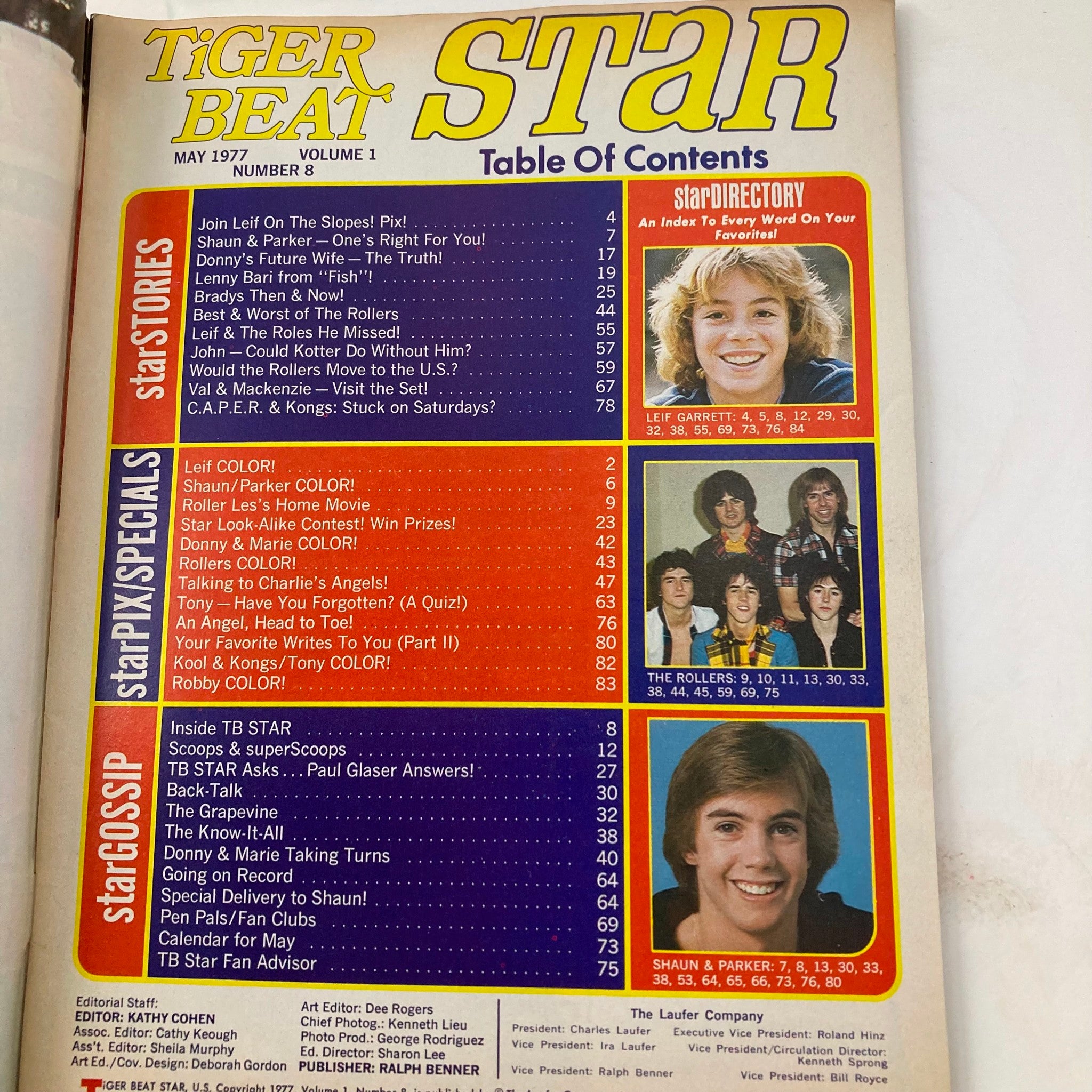 Tiger Beat Star Magazine May 1977 Shaun Cassidy, Parker Stevenson No Label