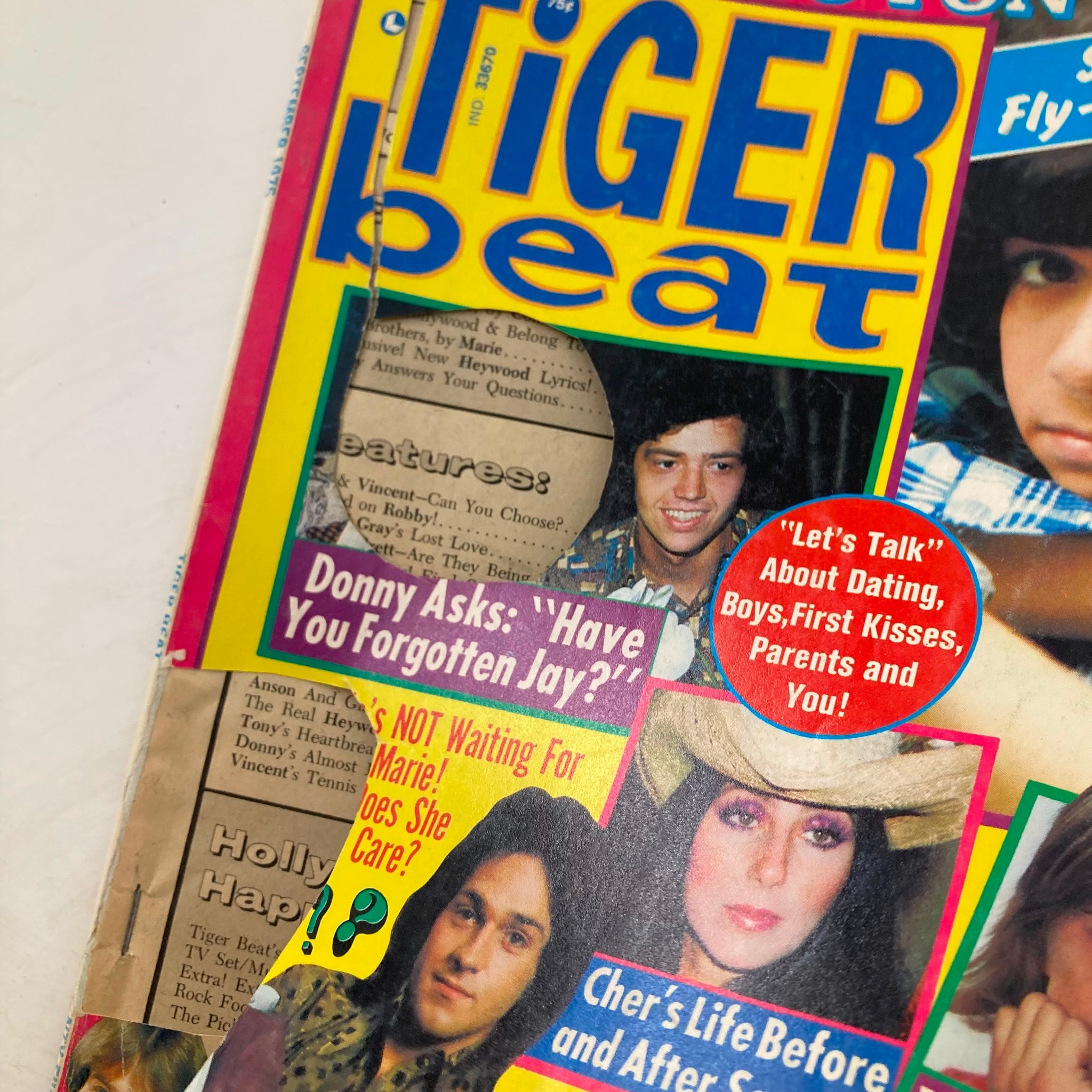 Tiger Beat Magazine September 1975 Donny & Marie Osmond, Leif Garret No Label