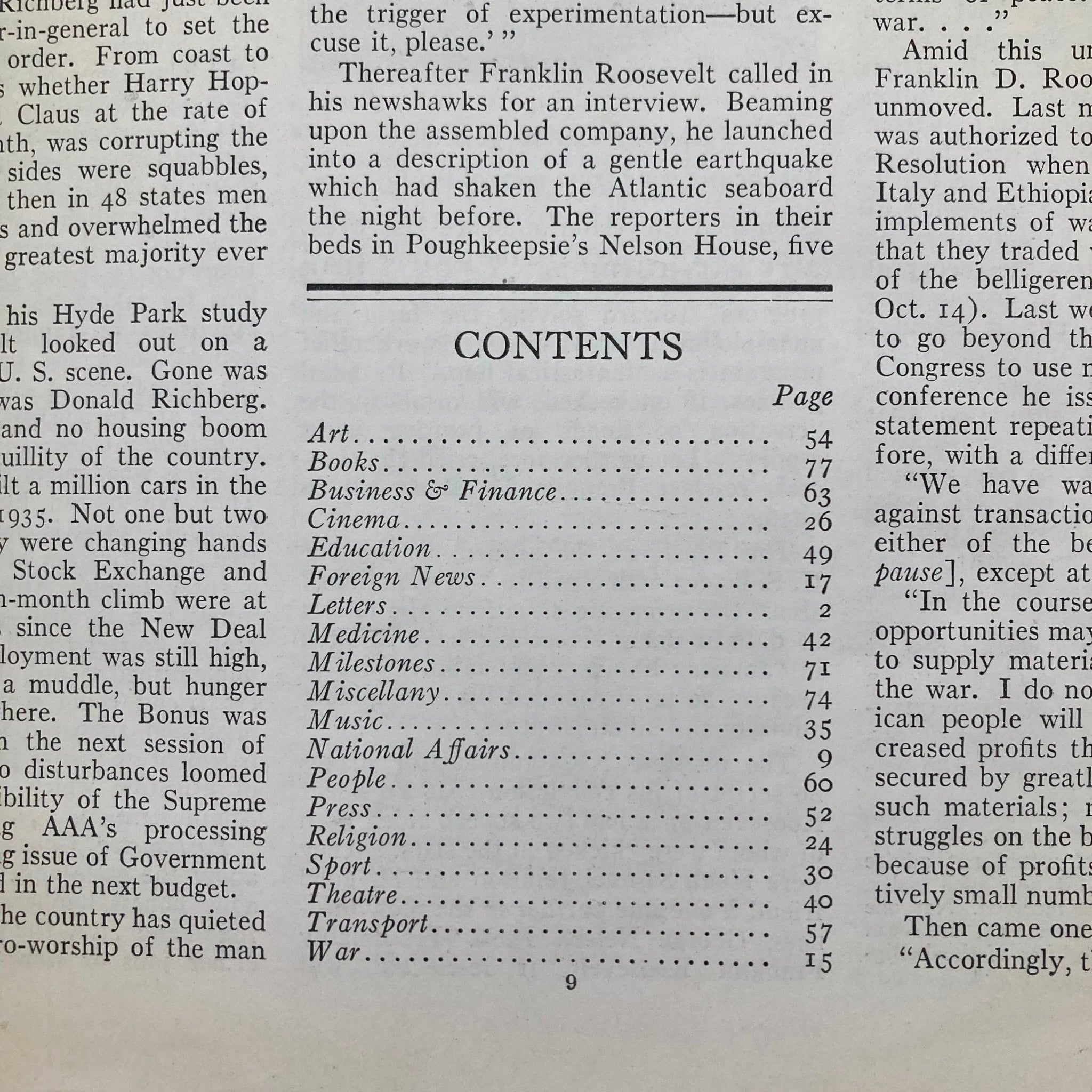 VTG Time Magazine November 11 1935 Vol 26 No. 20 Football Spectators Public