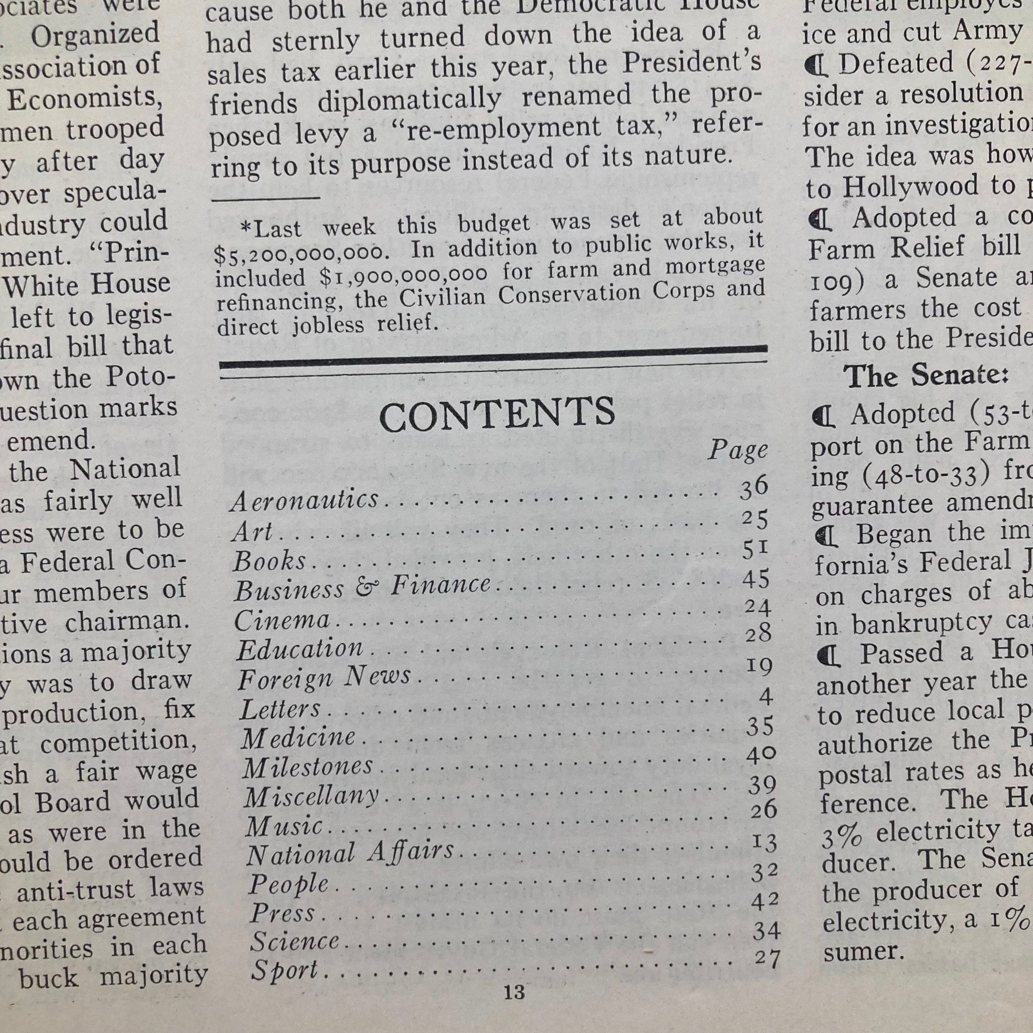 VTG Time Magazine May 22 1933 Vol 21 No. 21 Businessman Rufus Cutler Dawes