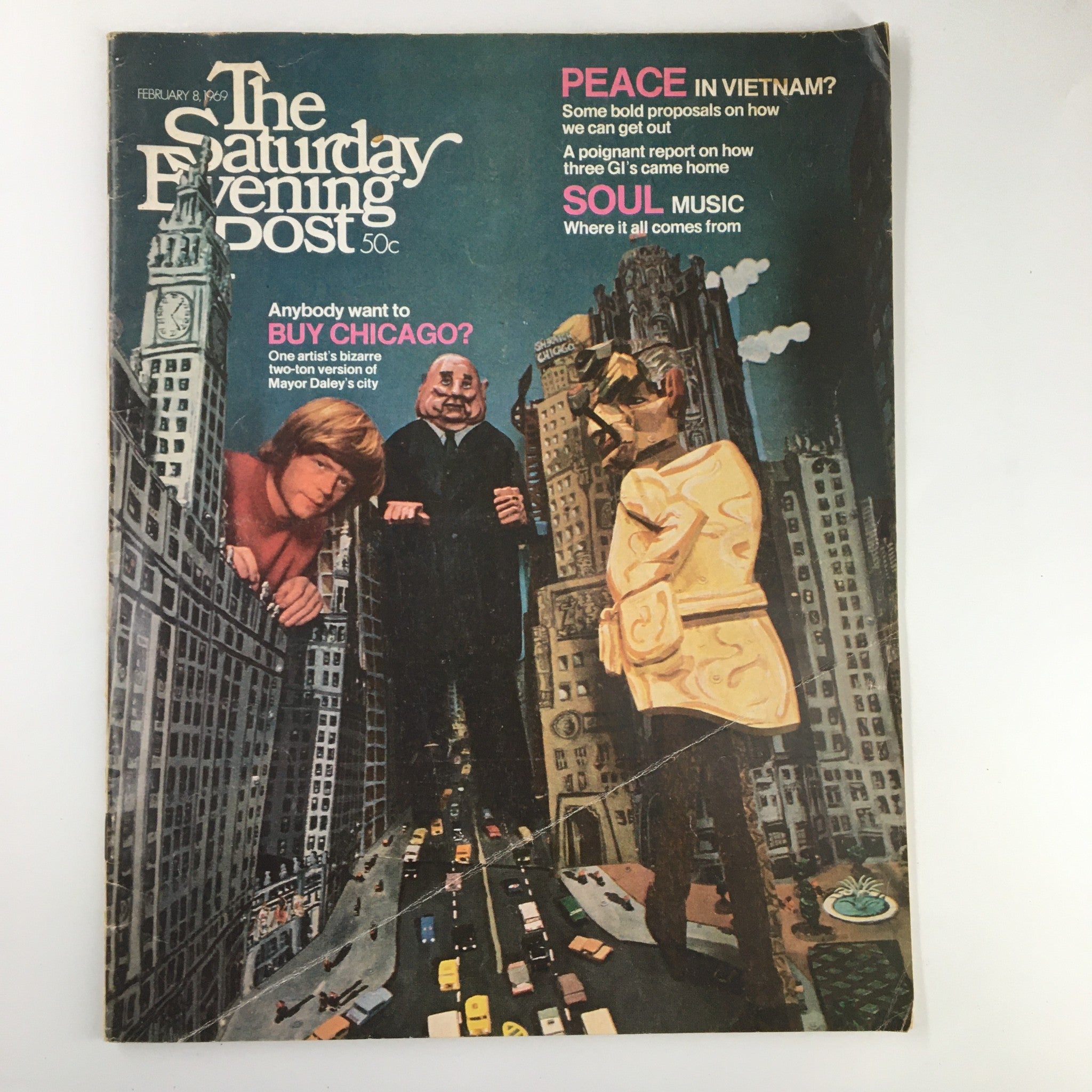 The Saturday Evening Post February 8 1969 Anybody Want To Buy Chicago No Label