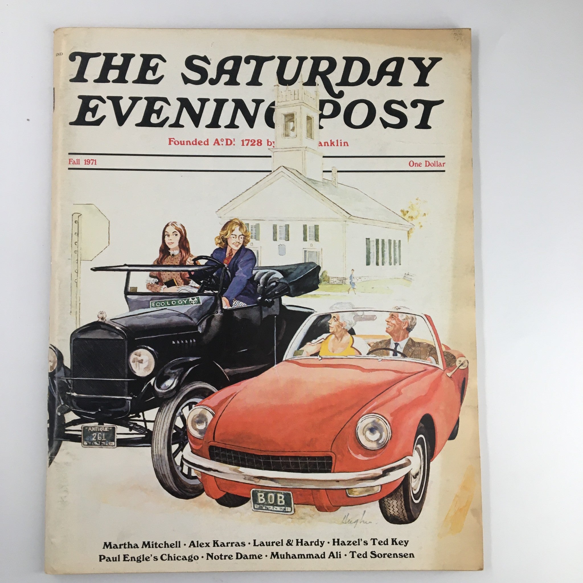 The Saturday Evening Post Fall 1971 Martha Mitchell & Alex Karras No Label