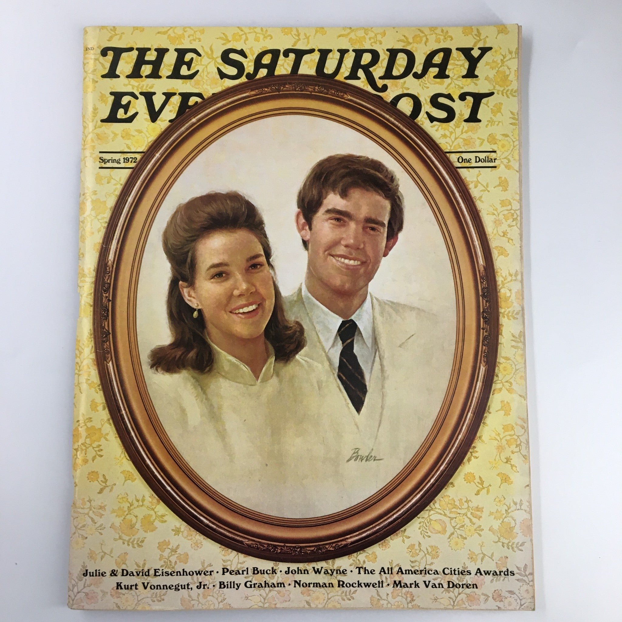 The Saturday Evening Post Spring 1972 Julie & David Eisenhower Portrait No Label