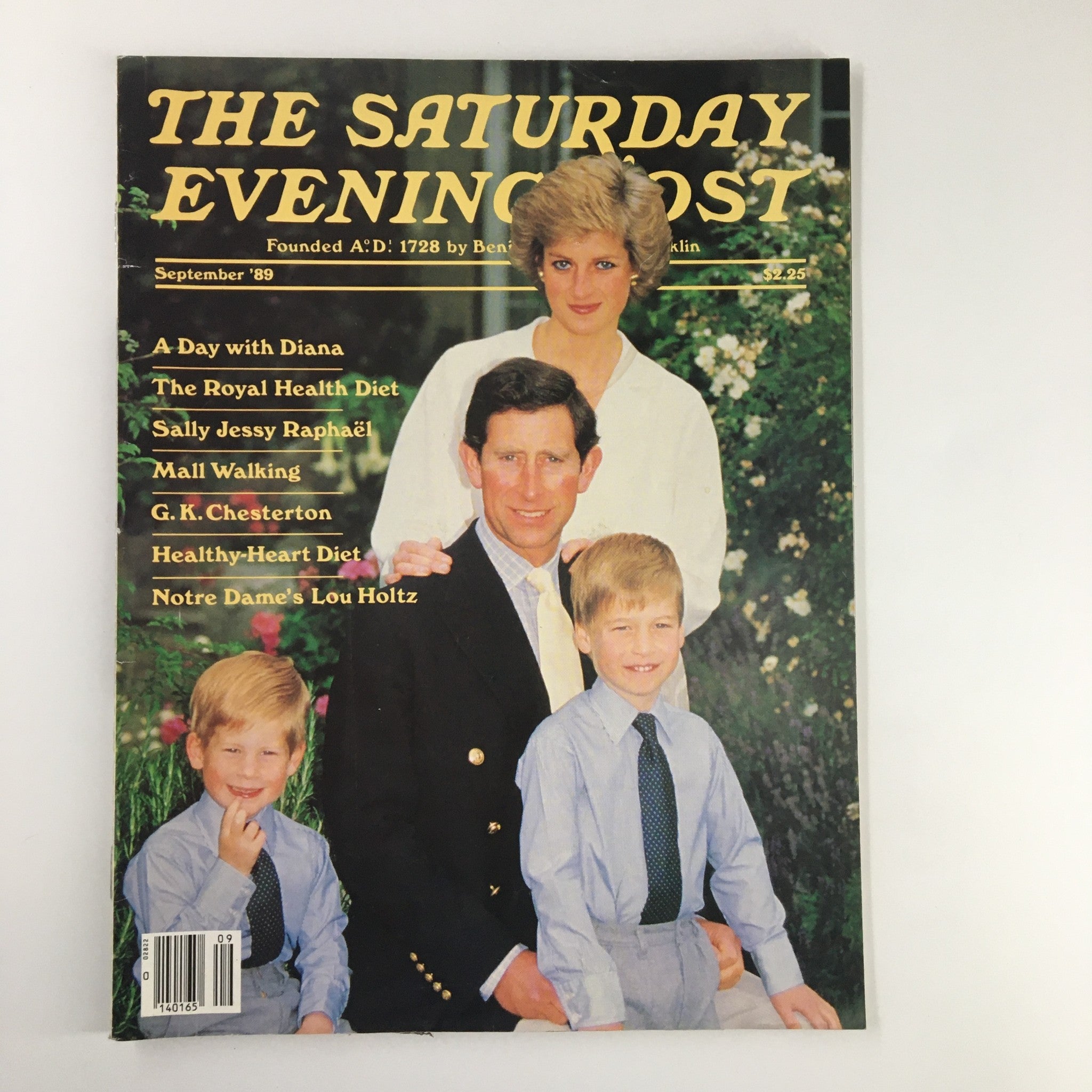 The Saturday Evening Post September 1989 Princess Diana, Prince Charles & Kids