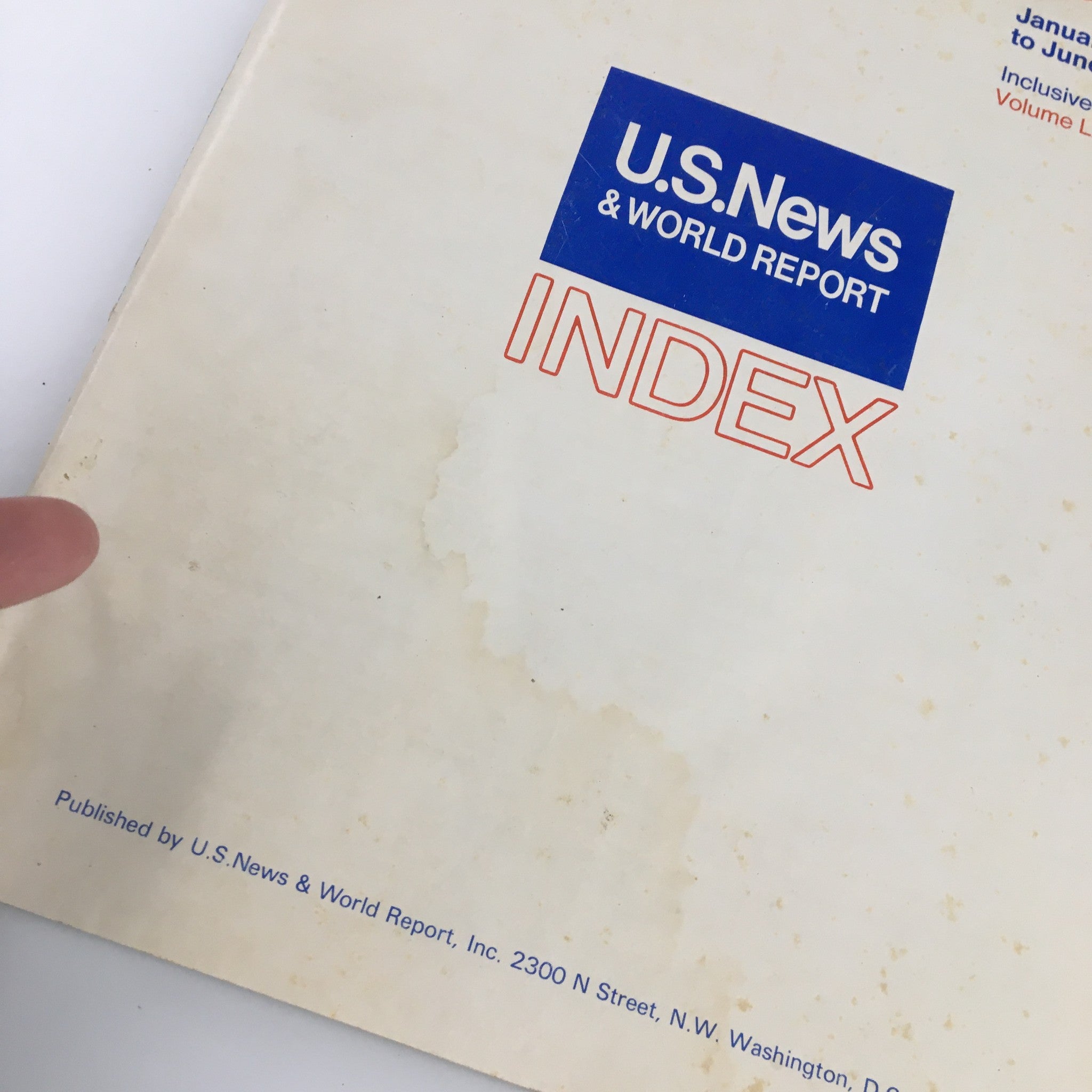 US News & World Report Magazine January 7 1974 Index to Volume LXXVI No Label