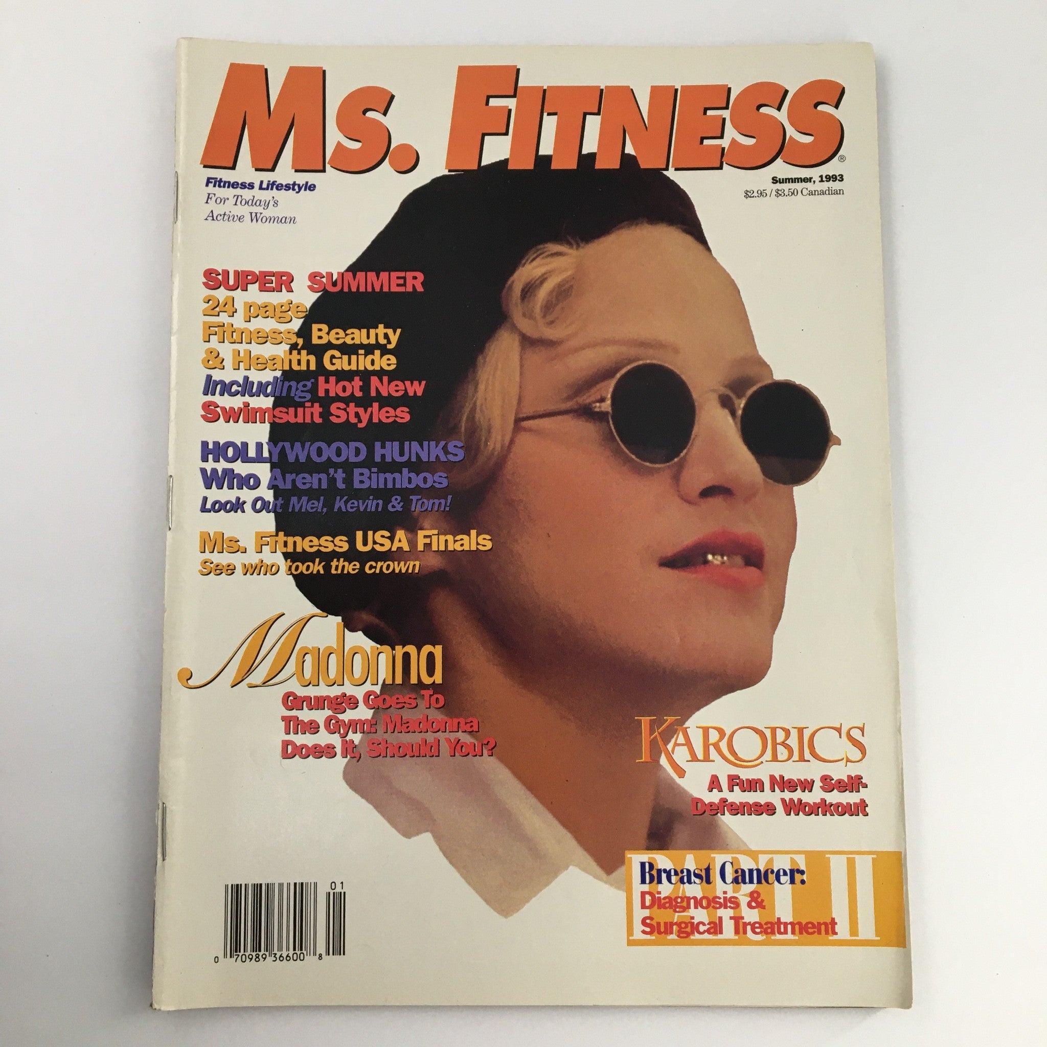 Ms. Fitness Magazine Summer 1993 Madonna & Karobics Defense Workout, No Label VG