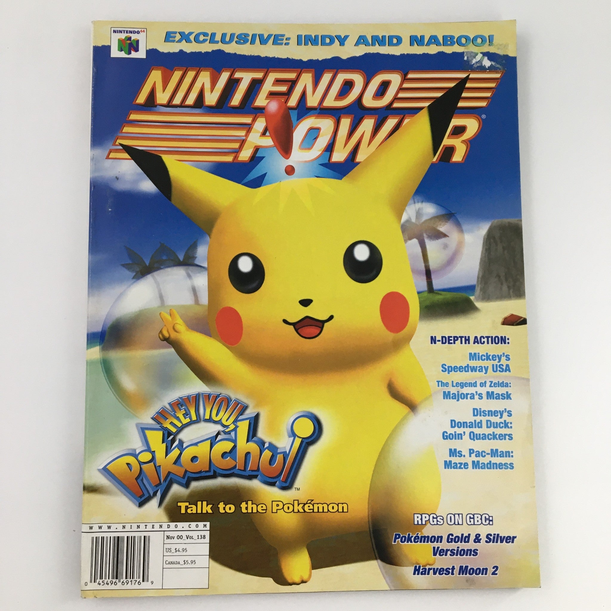Nintendo Power Magazine November 2000 #138 Hey You Pikachu & Spider-Man Poster