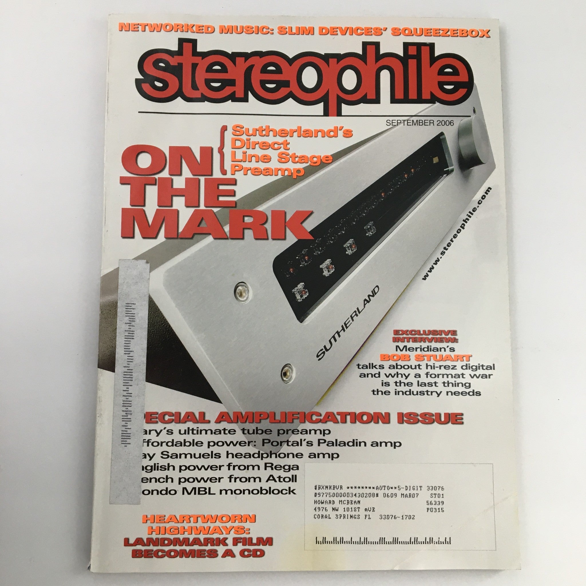 Stereophile Magazine September 2006 Meridian's Bob Stuart Exclusive Interview