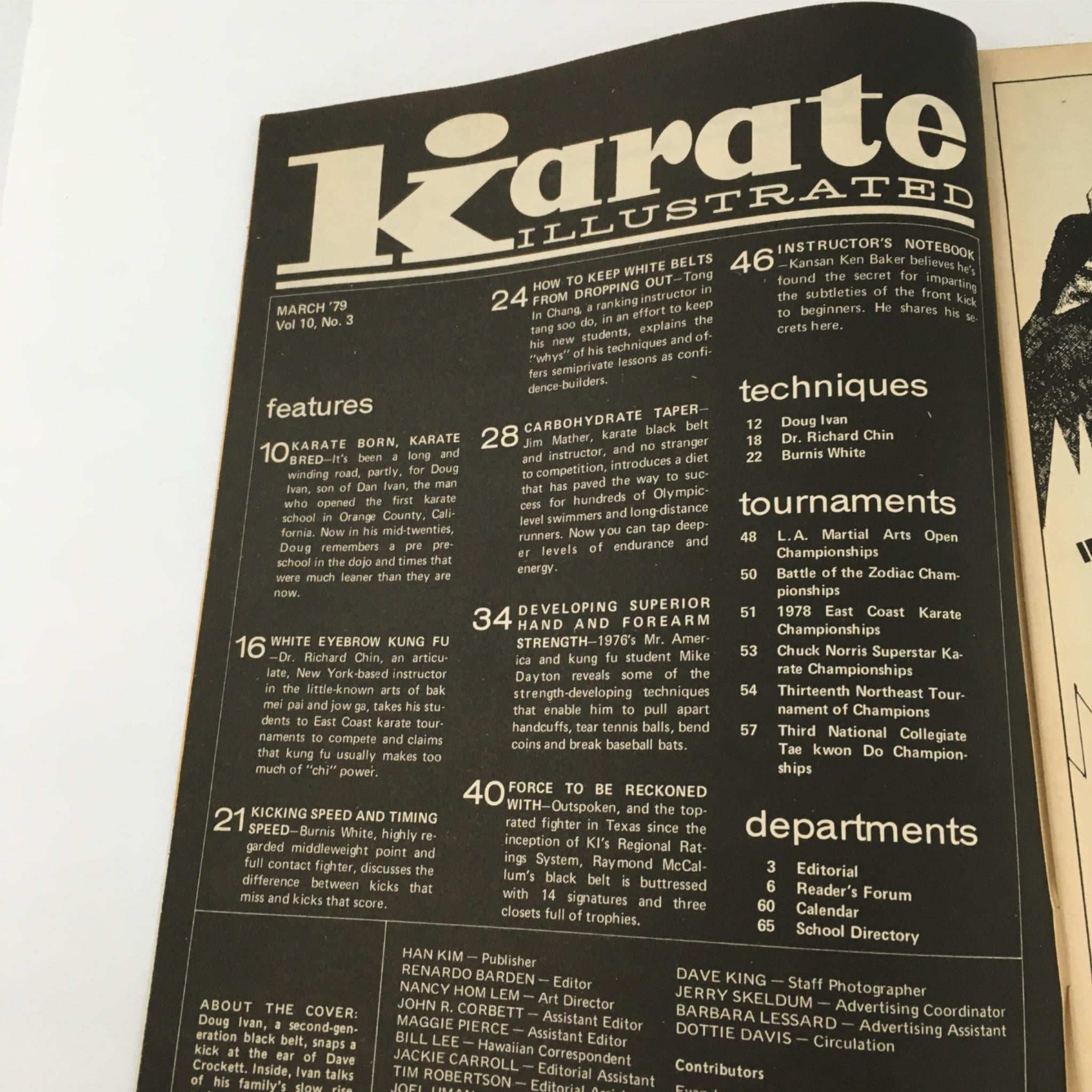 Karate Illustrated Magazine March 1979 Doug Ivan No Label