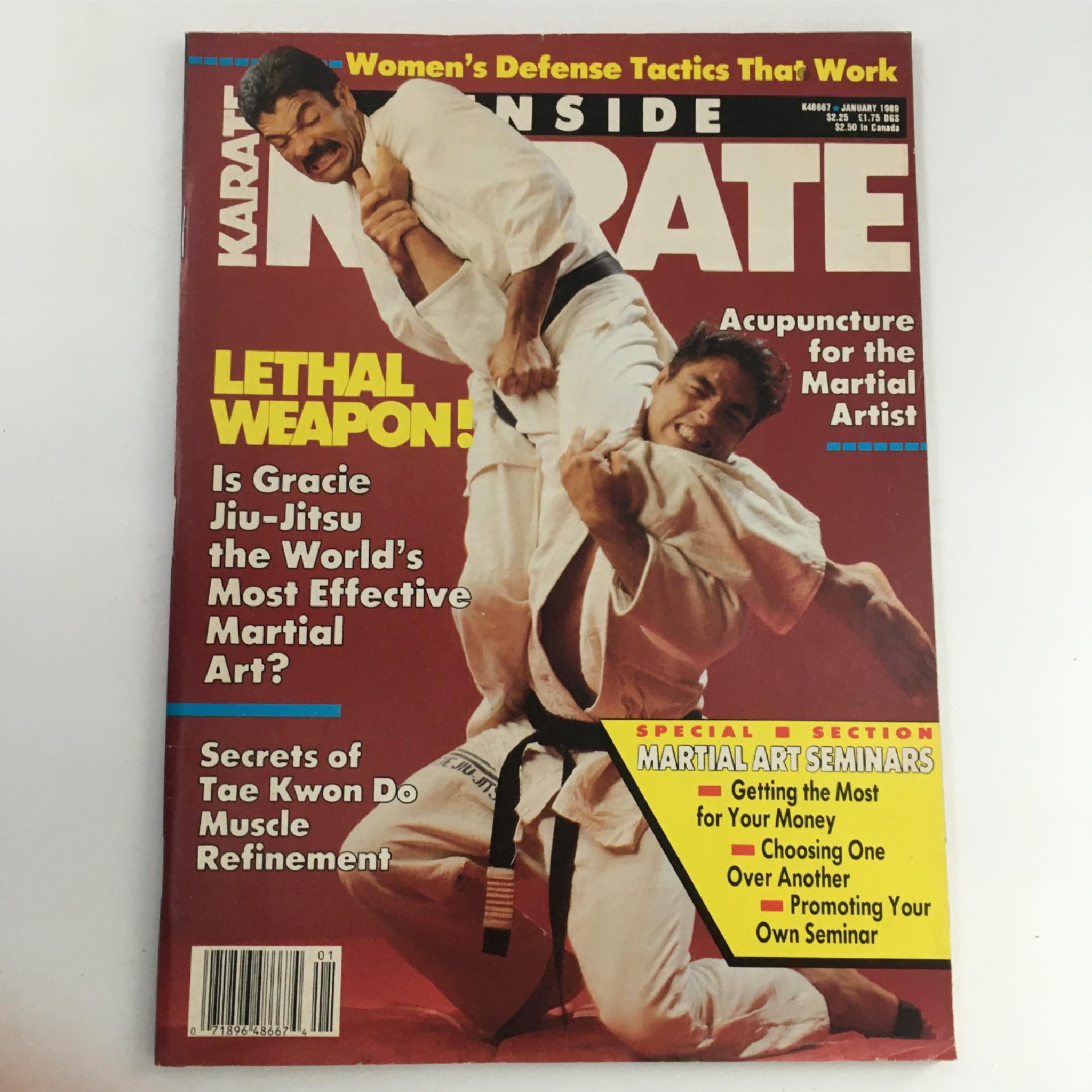 Inside Karate Magazine January 1989 Jeet Kune Do Concepts, Jui-Jitsu No Label