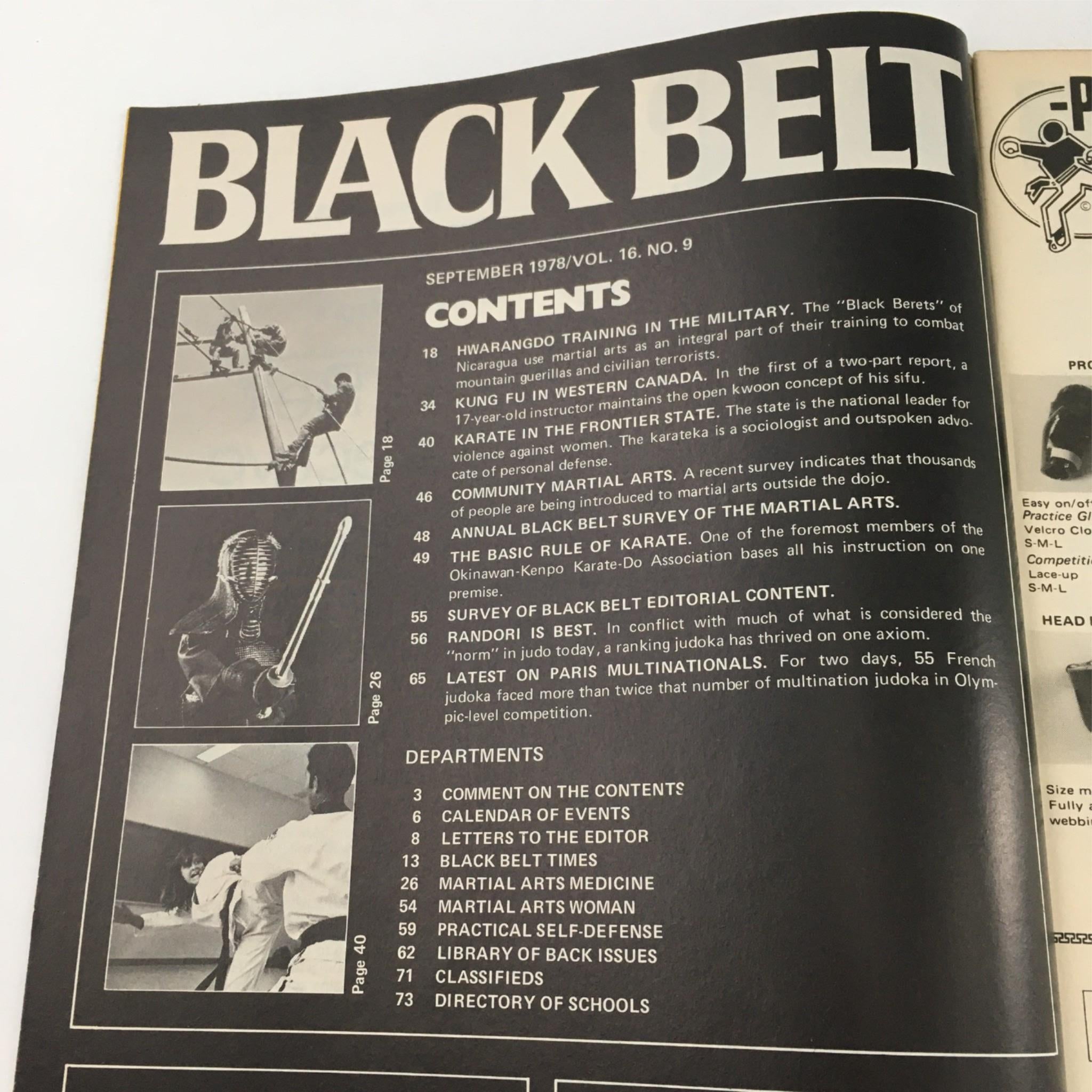 Black Belt Magazine September 1978 Latest on Paris Multinationals No Label