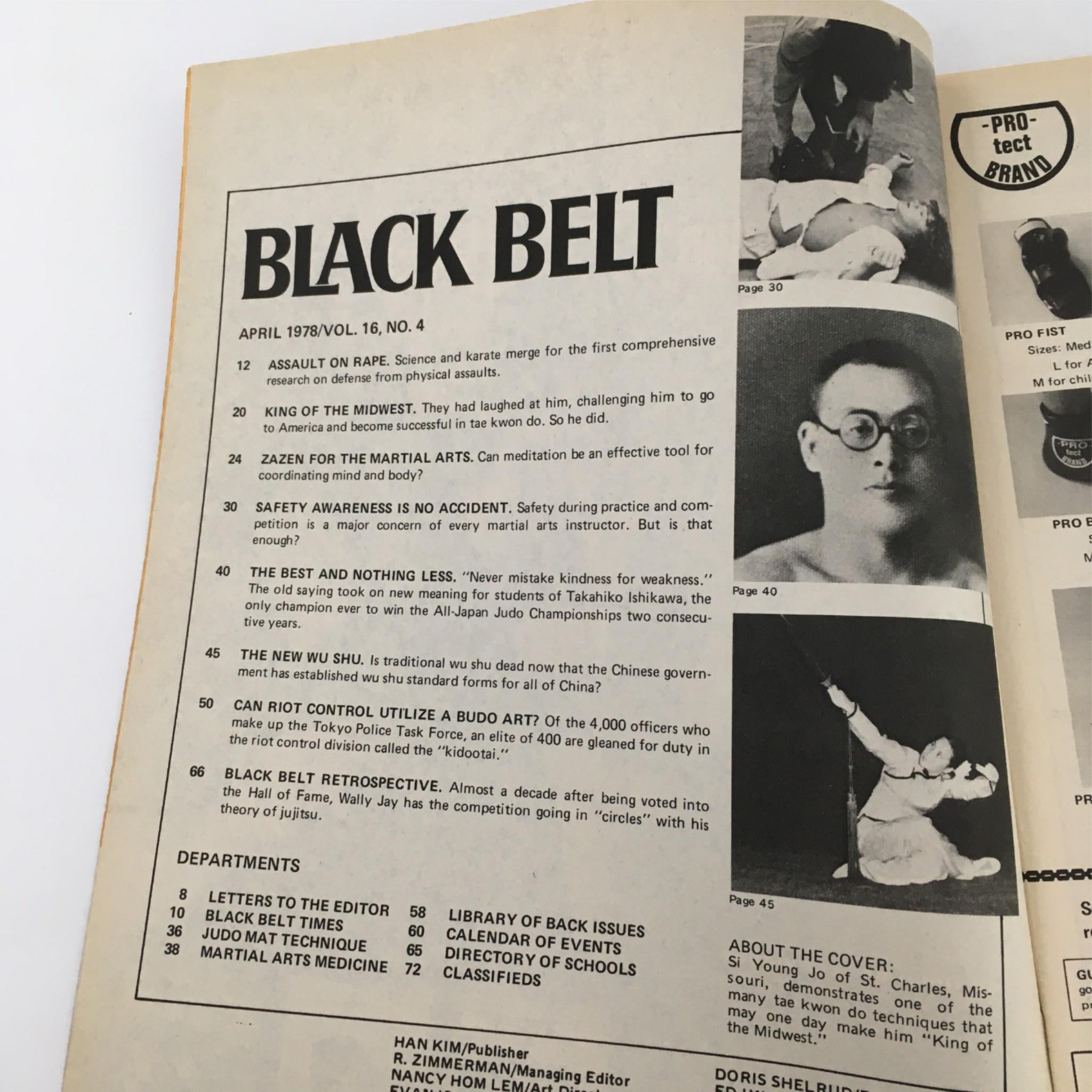 Black Belt Magazine April 1978 Si Young Jo, King of Midwest No Label