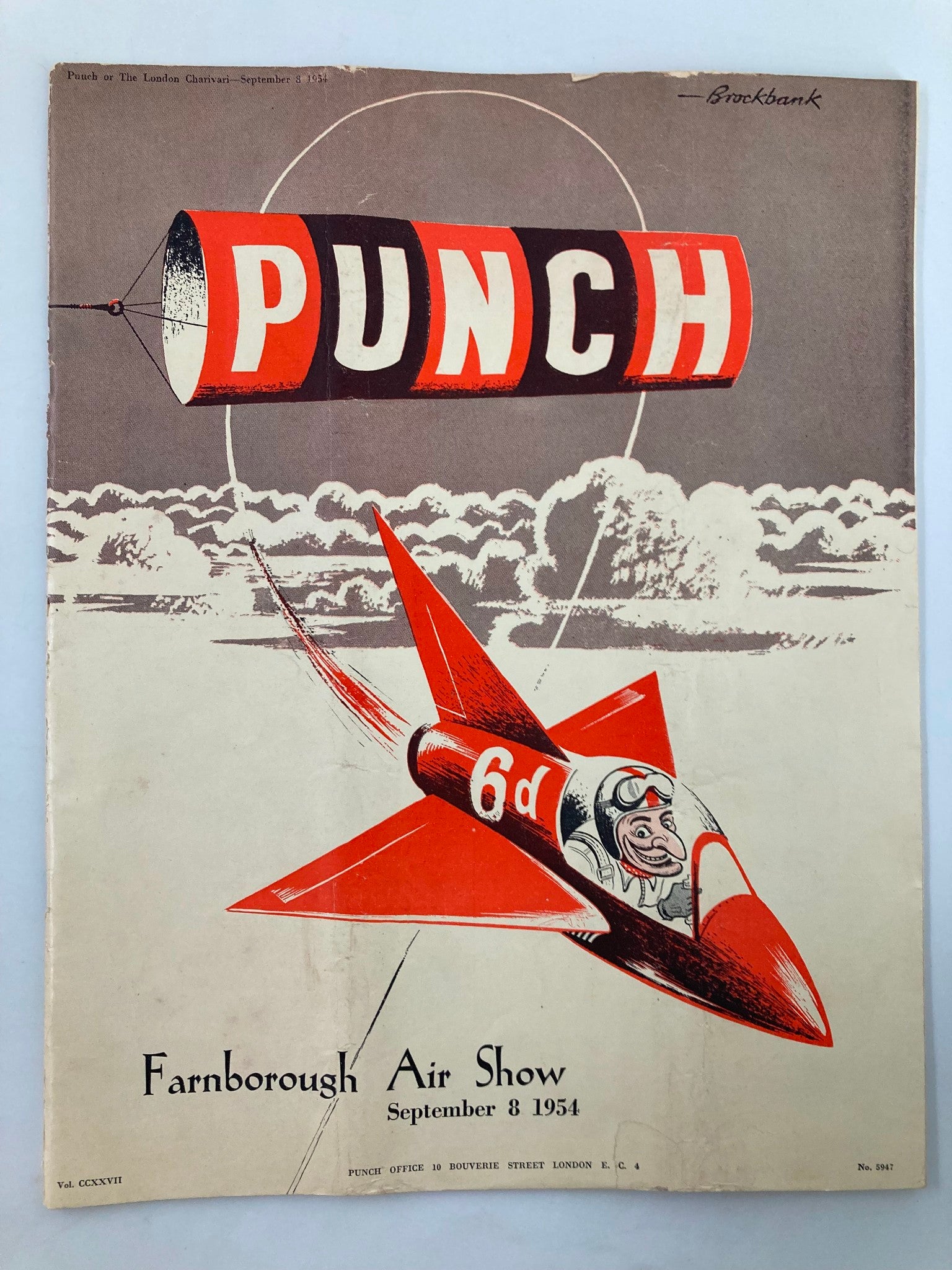 VTG Punch Magazine September 8 1954 Time and Fuel WWII Cartoon & Humour No Label