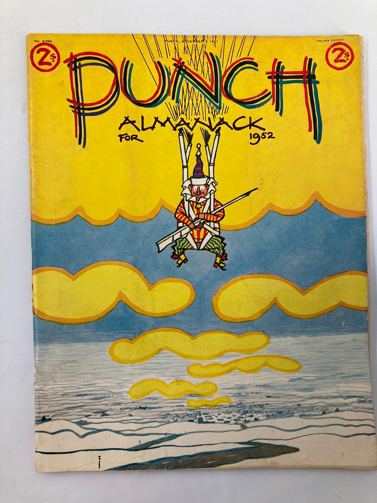 VTG Punch Magazine November 5 1951 Almanack WWII Cartoon & Humour No Label