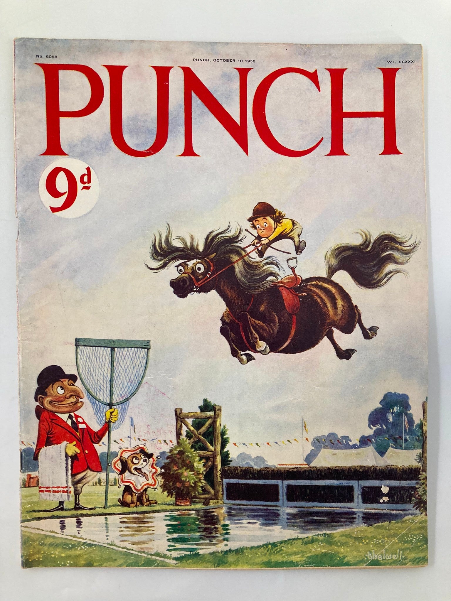 VTG Punch Magazine October 10 1956 WWII Cartoon & Humour No Label